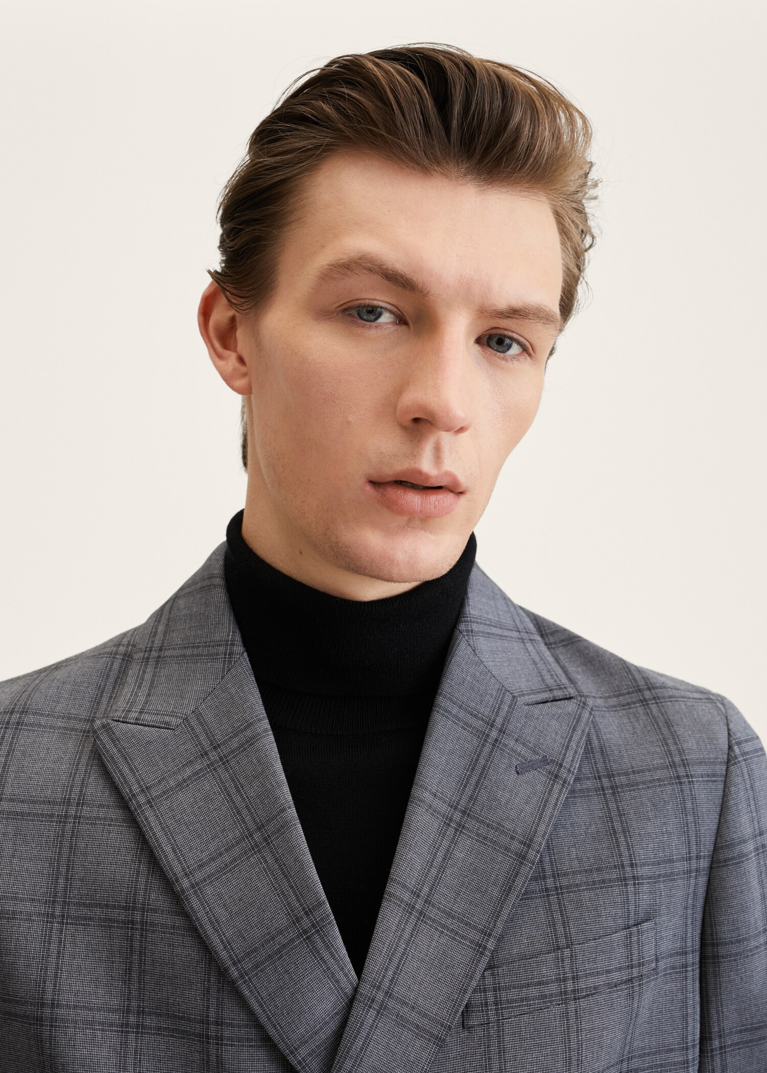 Americana traje slim fit cruzada cuadros - Detalle del artículo 1