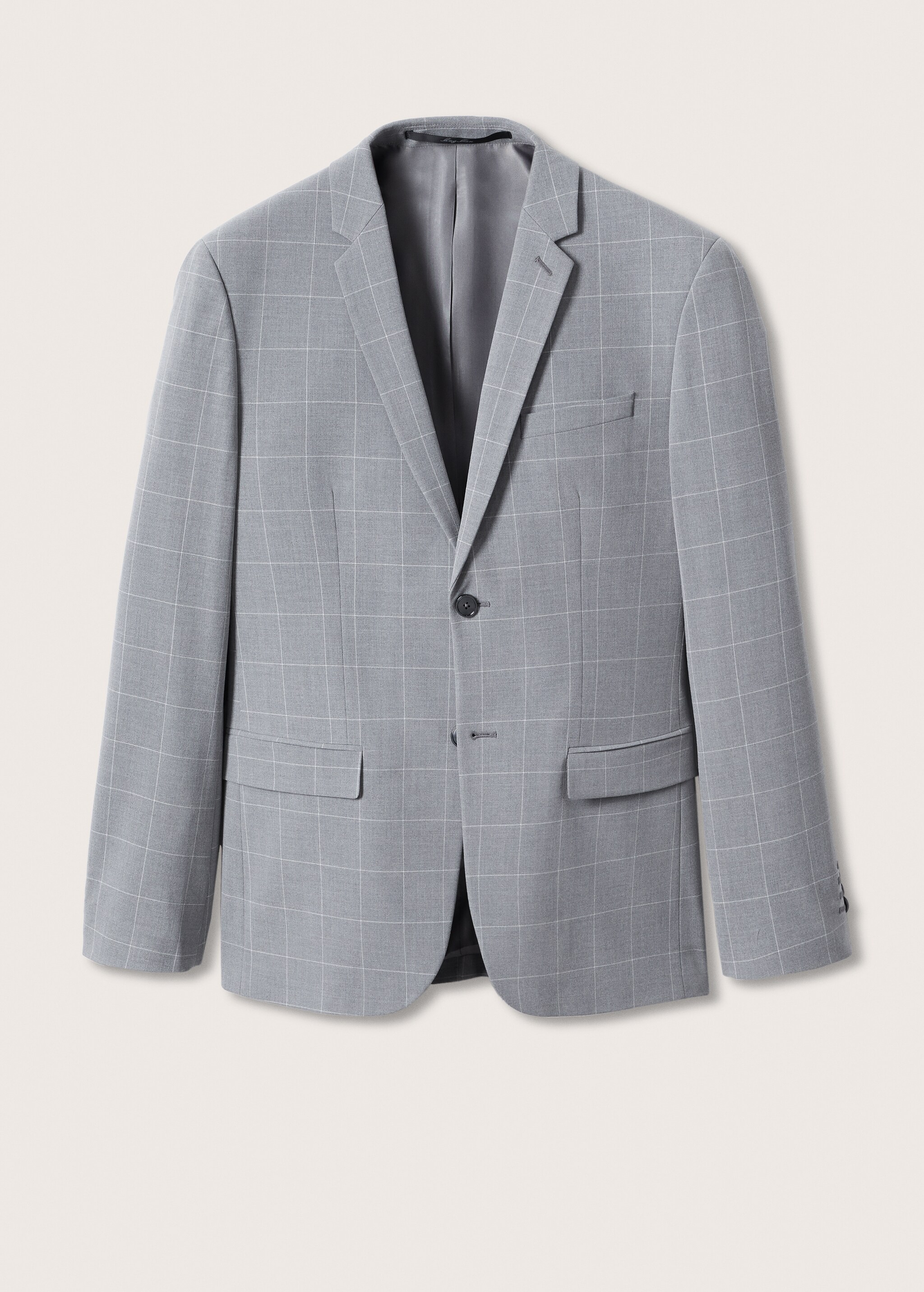 Super slim-fit Tailored check jacket - Article without model