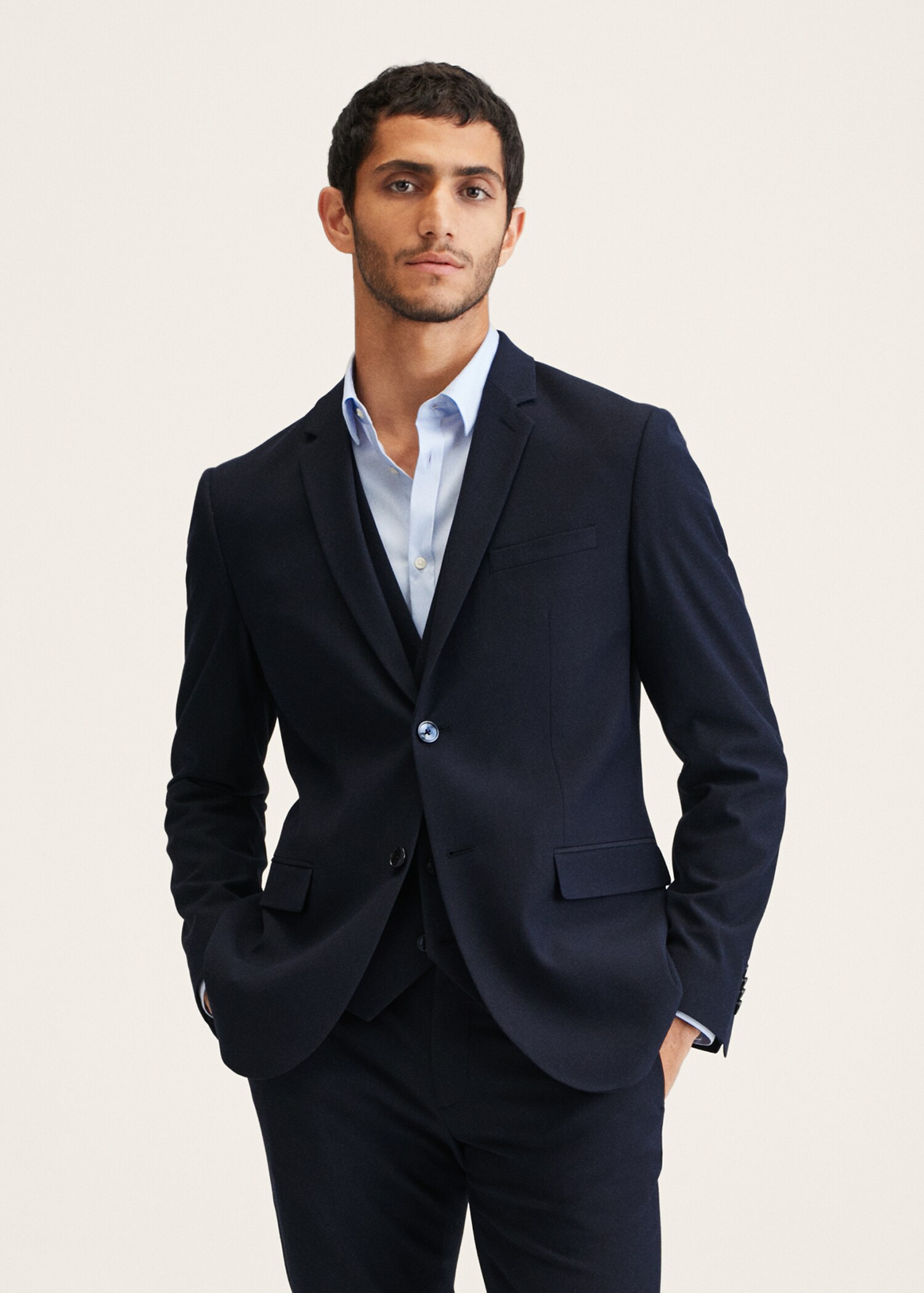 Oblekové sako super slim fit - Náhled ve středové rovině