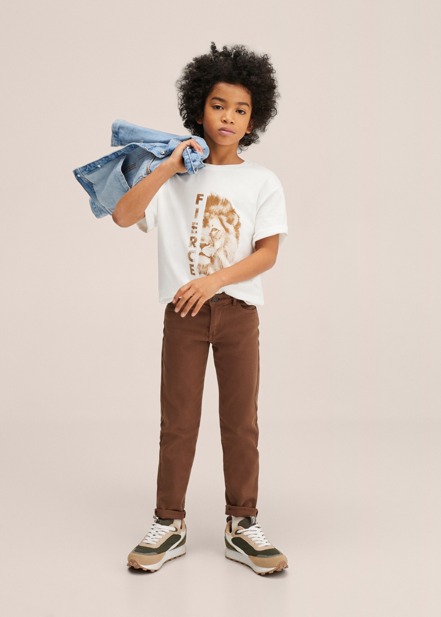 Pantalón slim fit algodón - Plano medio