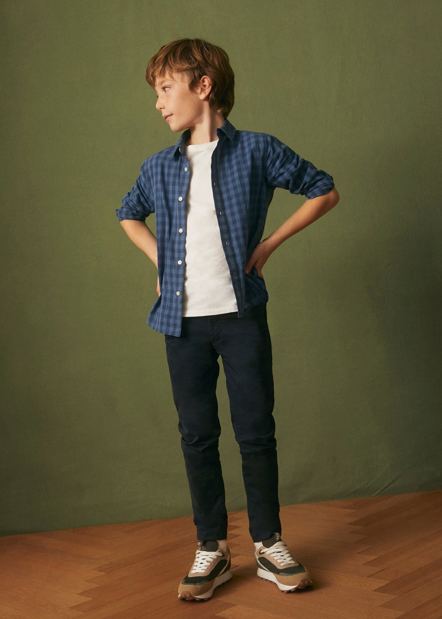 Spodnie bawełniane slim fit - Szczegóły artykułu 5