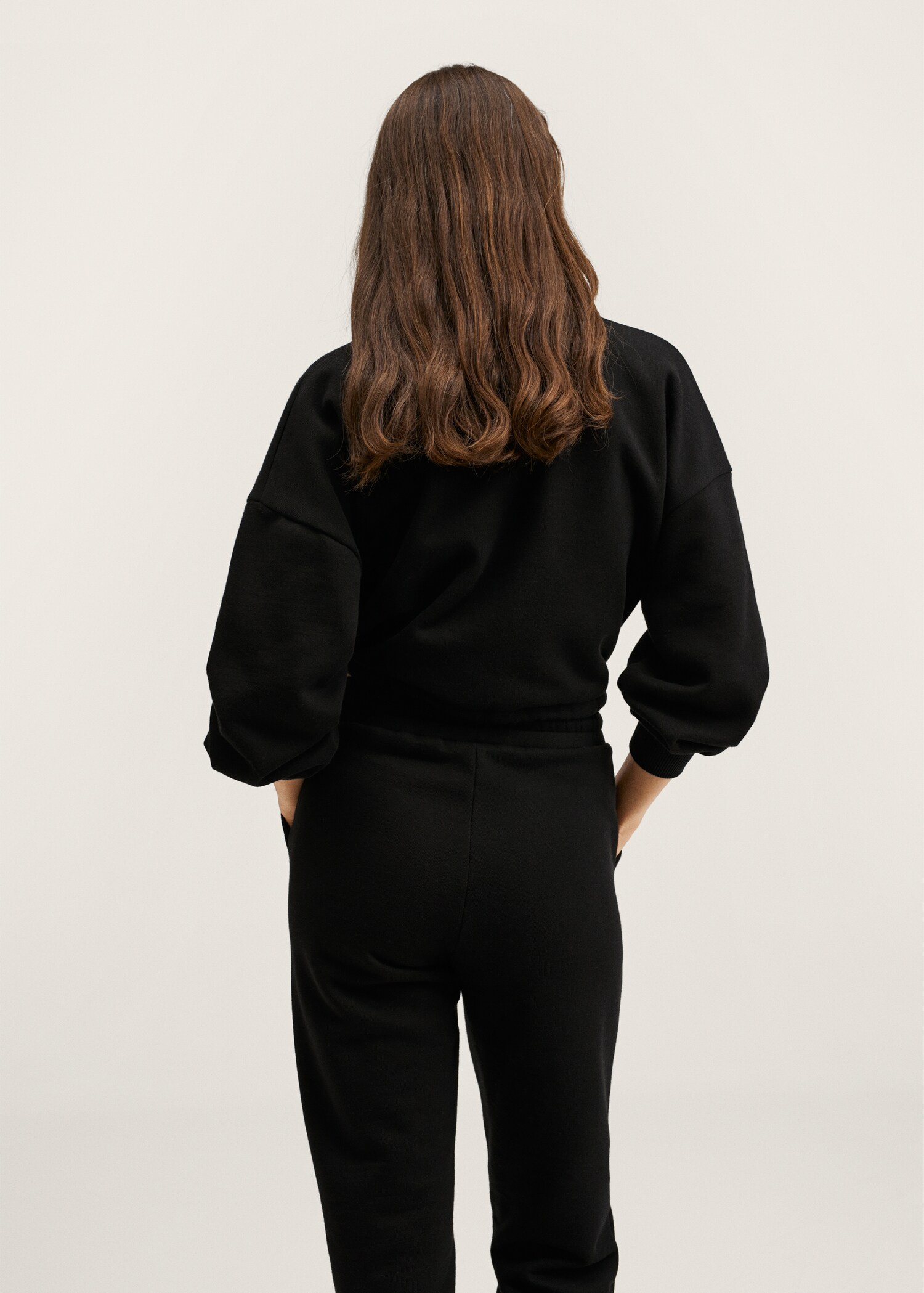 Sudadera crop algodón - Reverso del artículo