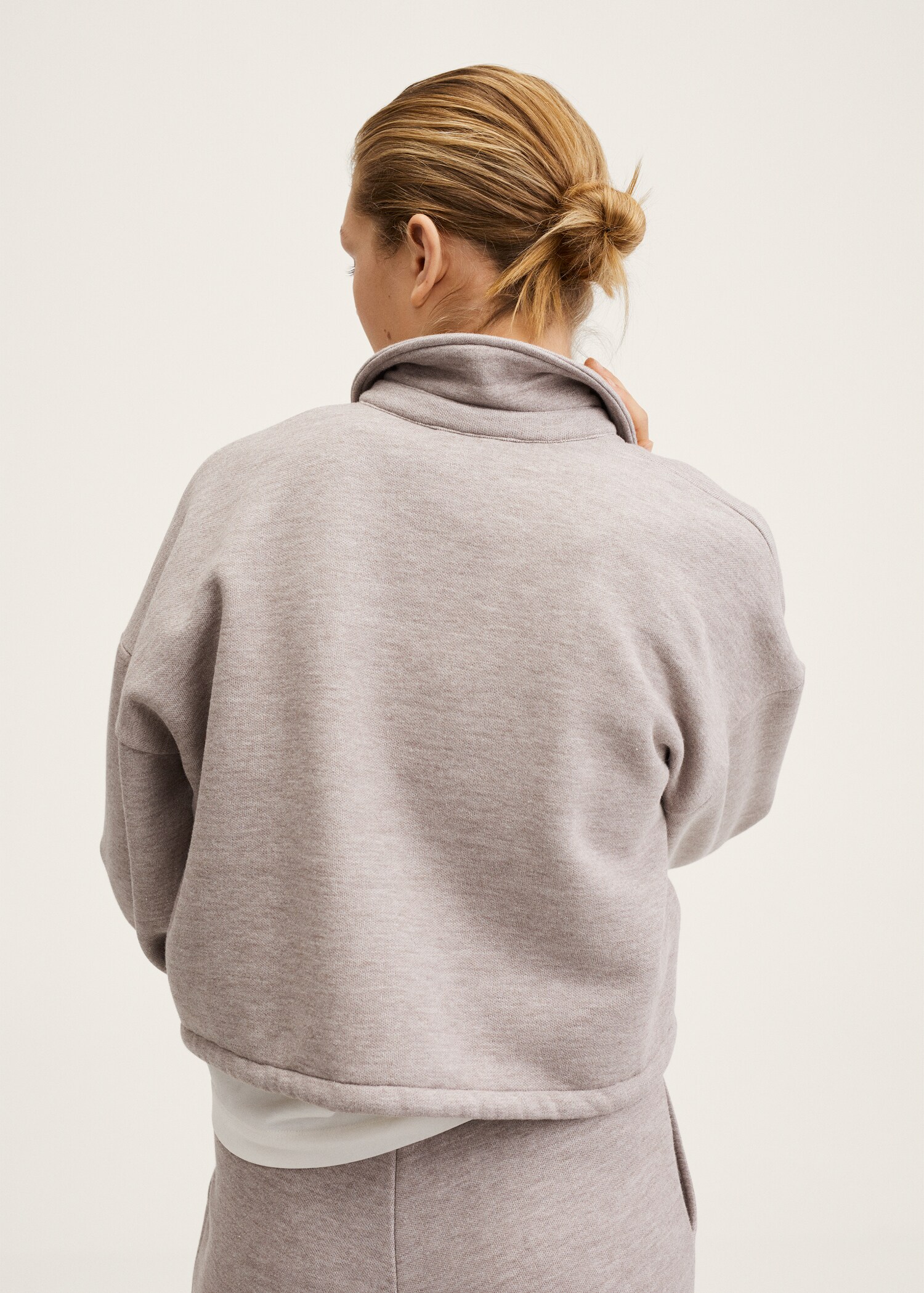Sudadera crop algodón - Reverso del artículo