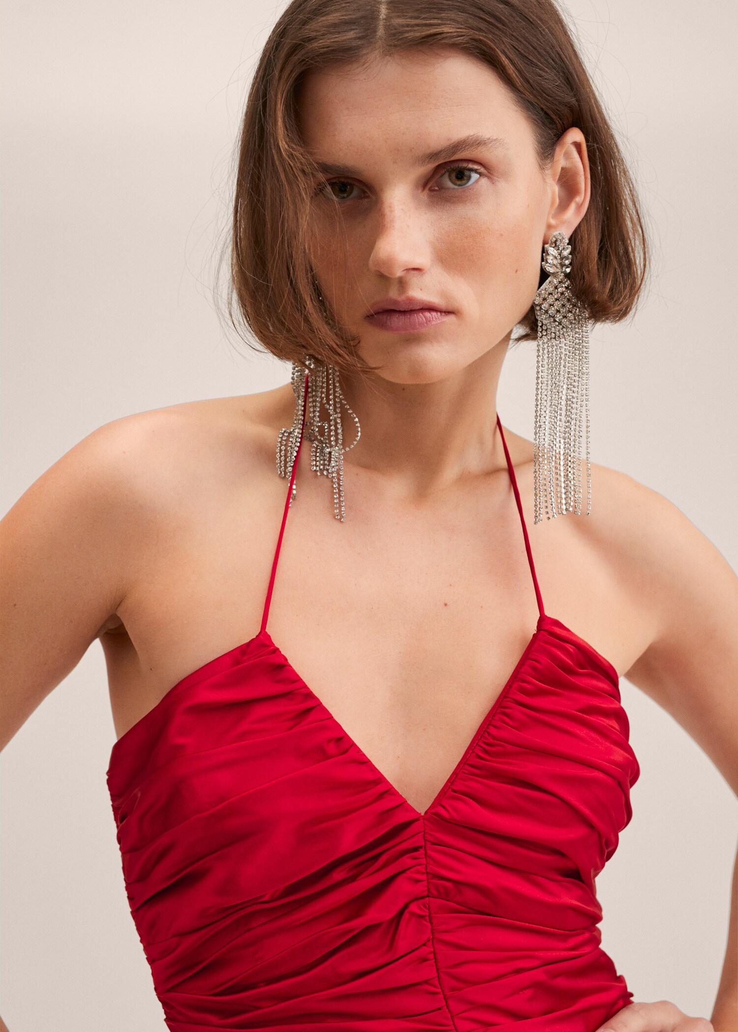 Vestido seda drapeado - Detalle del artículo 3