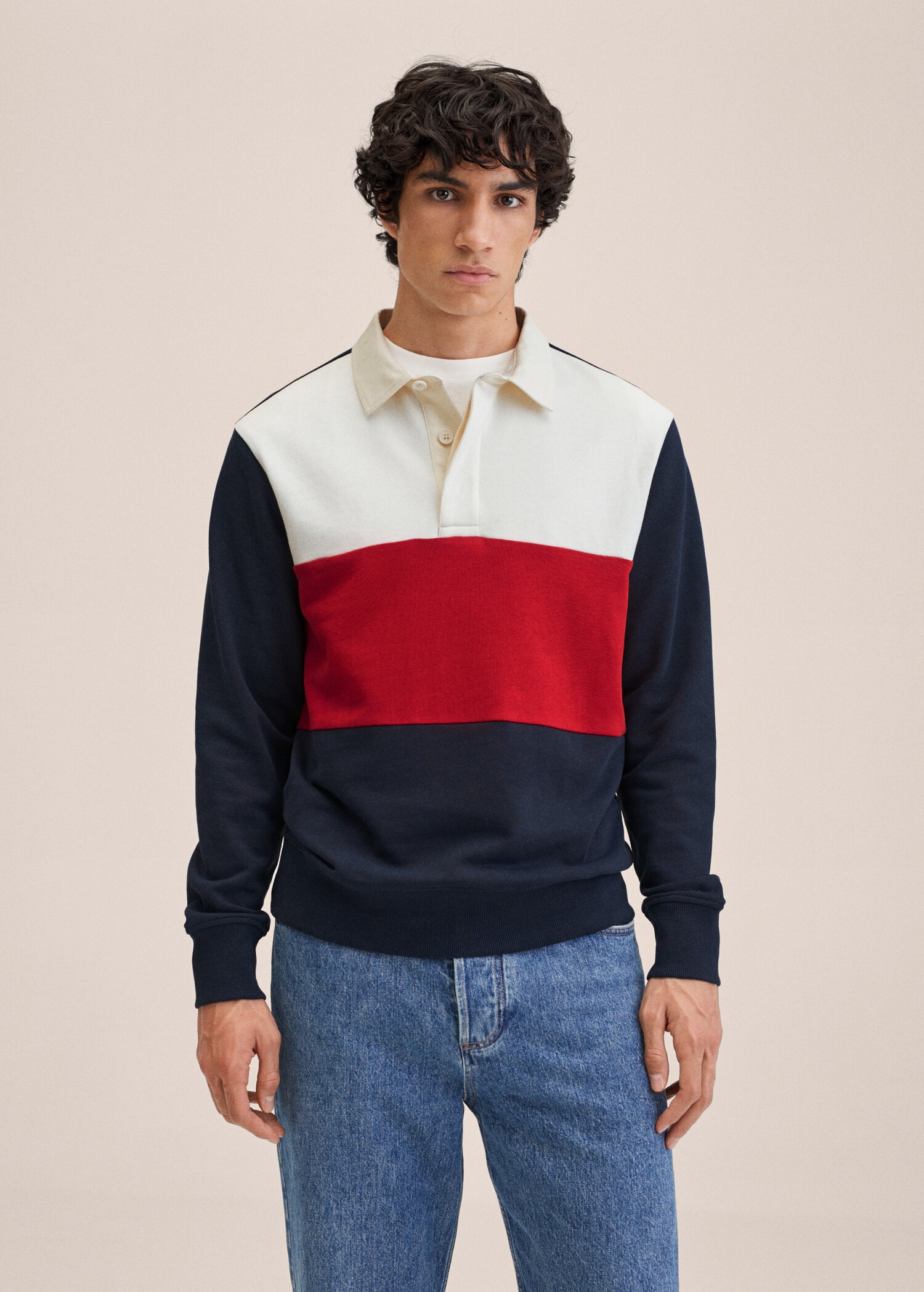 Polo cotone color block - Piano medio