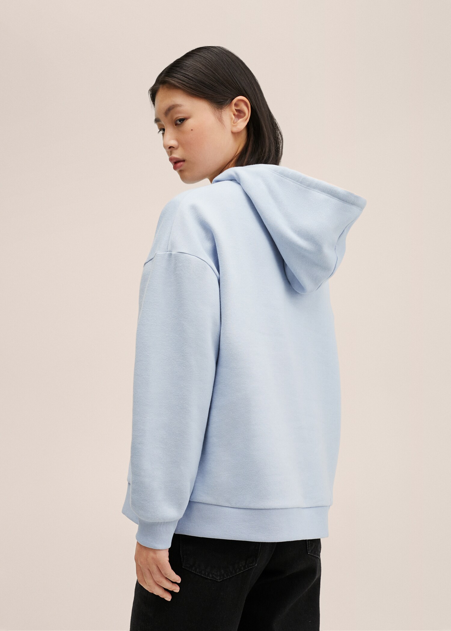 Sudadera oversize capucha - Reverso del artículo