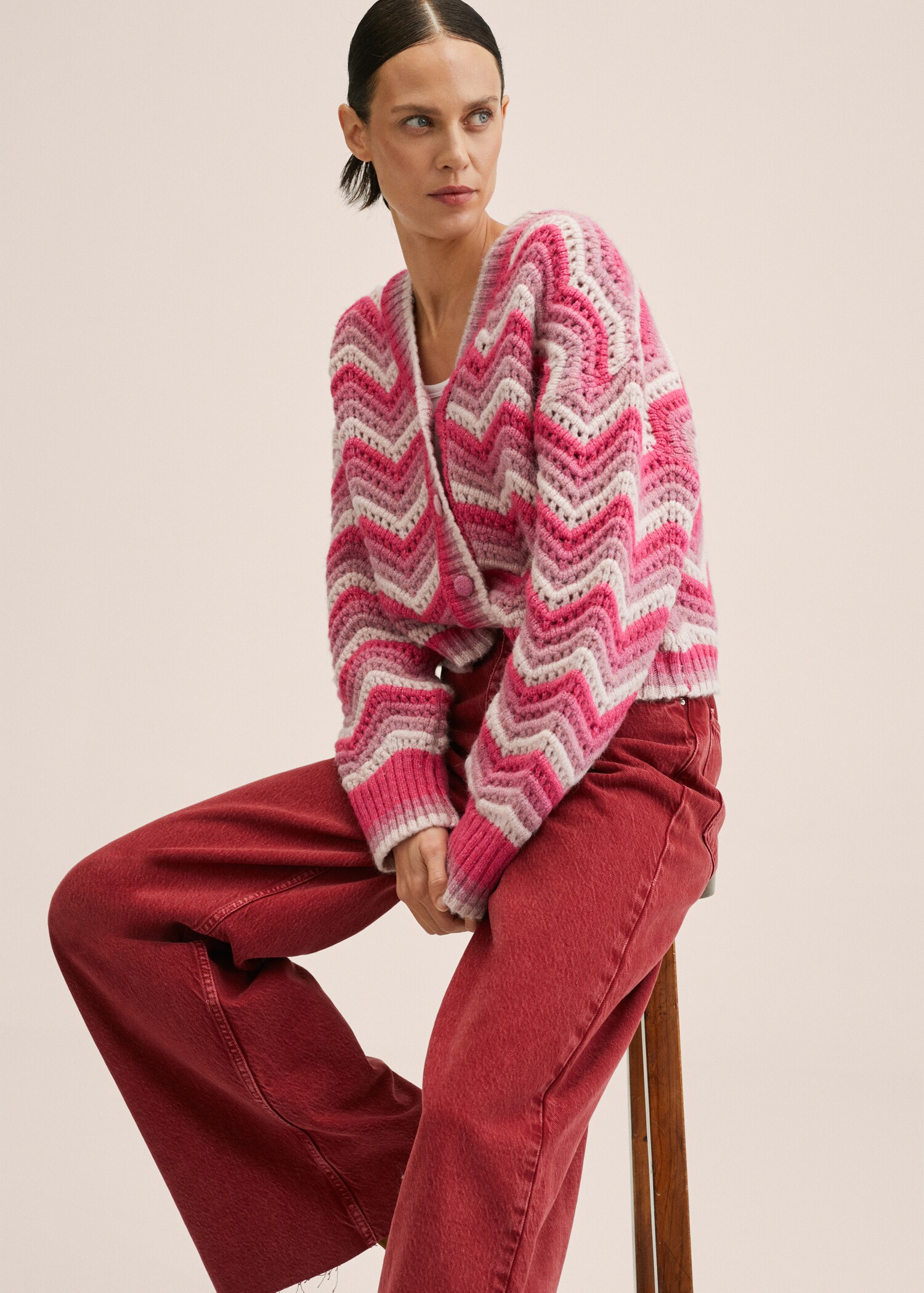 Cardigan de malha multicolor - Pormenor do artigo 2