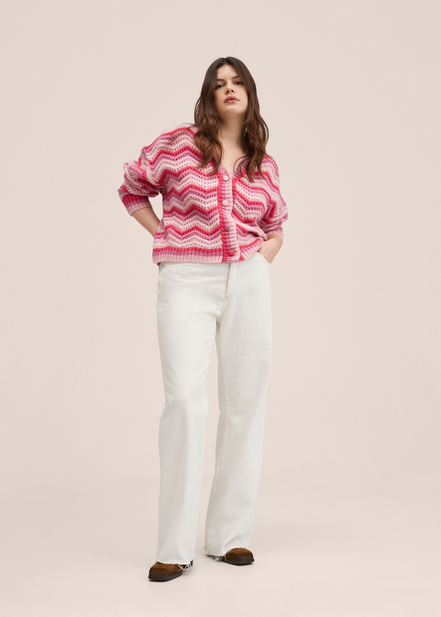 Cardigan de malha multicolor - Pormenor do artigo 3