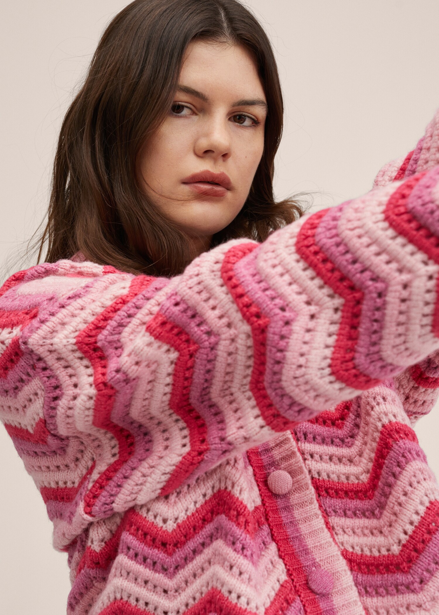 Cardigan de malha multicolor - Pormenor do artigo 4