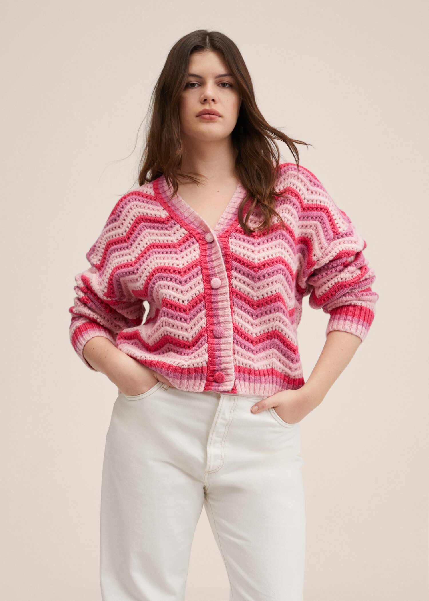 Cardigan de malha multicolor - Pormenor do artigo 5