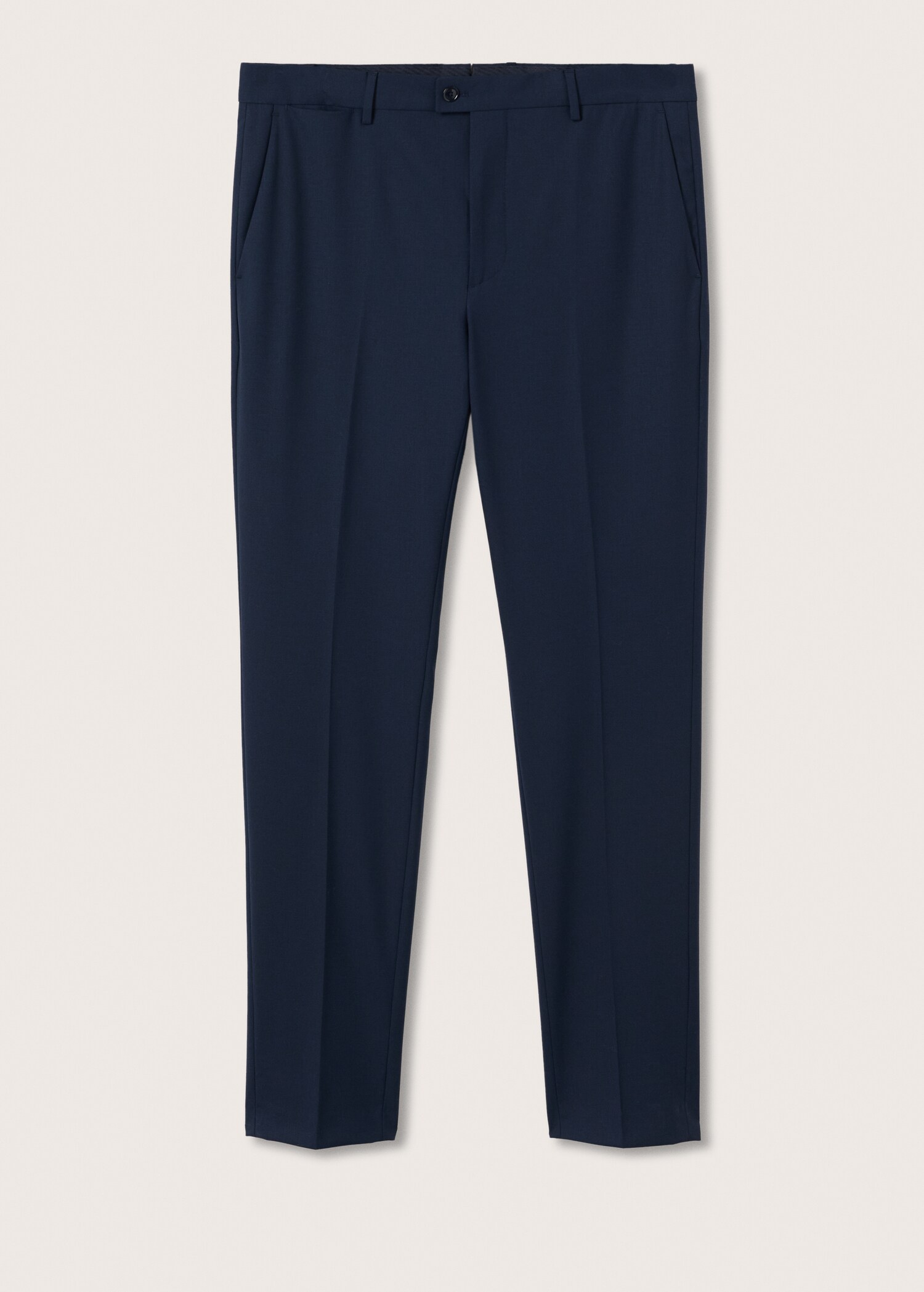 Lněné oblekové kalhoty slim fit - Zboží bez modelu