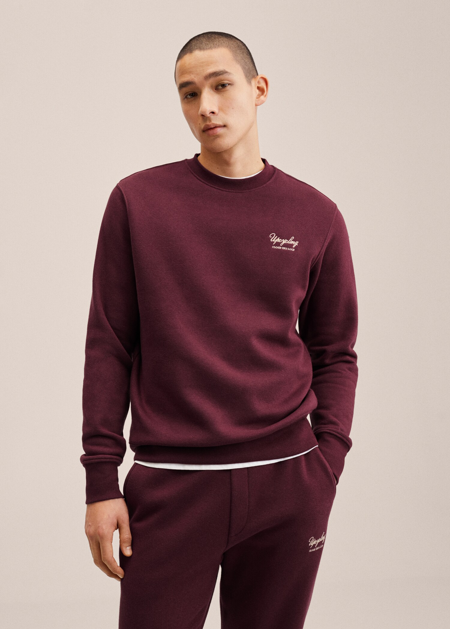 Sudadera algodón mensaje - Plano medio