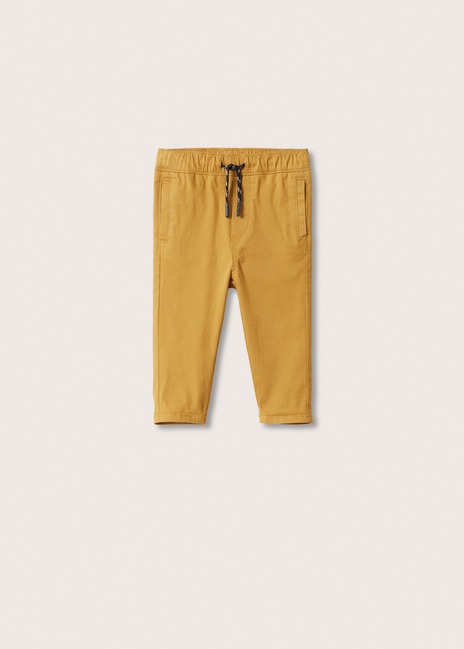 Straight-fit trousers with elastic waist - Article without model
