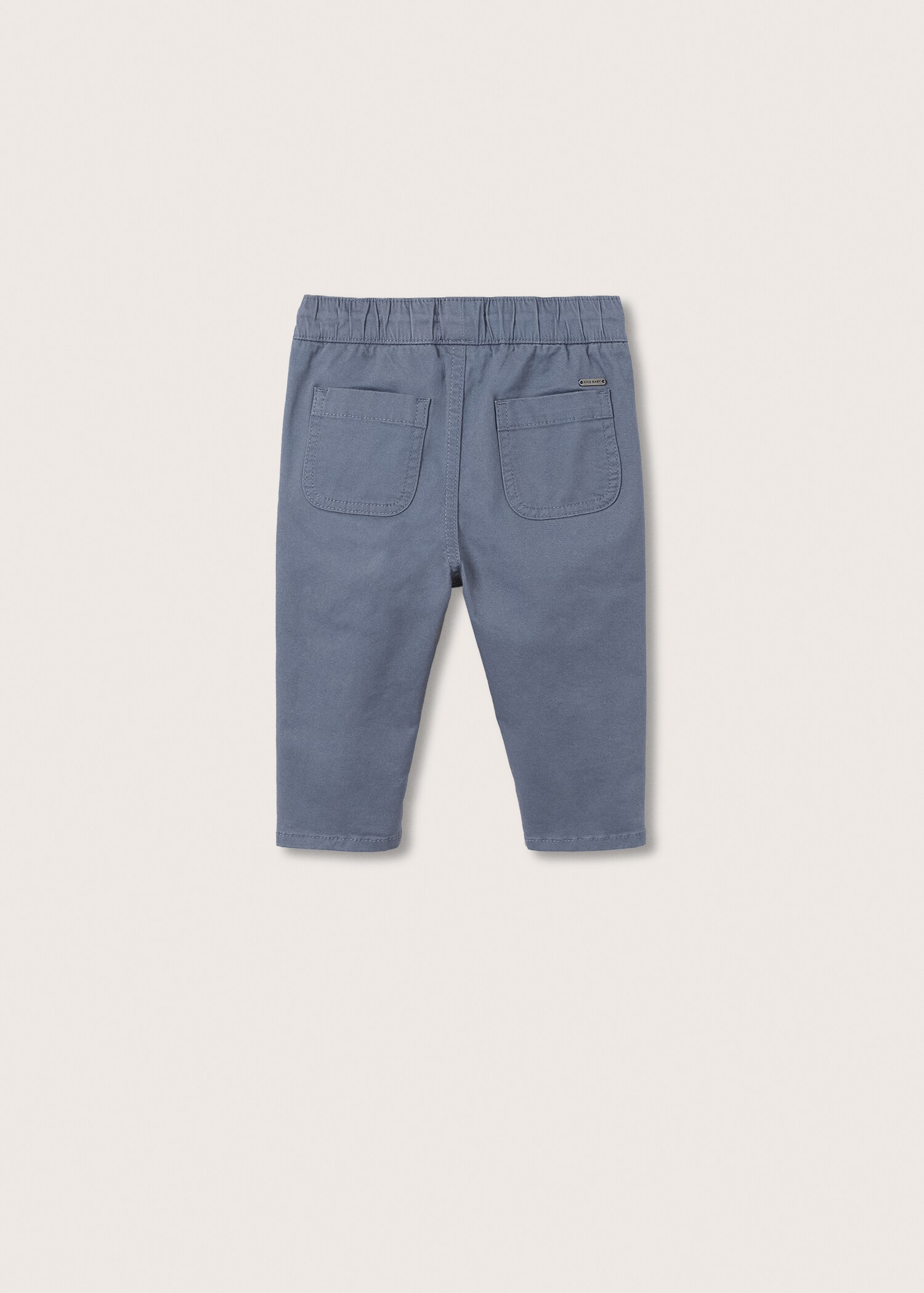 Straight-fit trousers with elastic waist - Reverse of the article