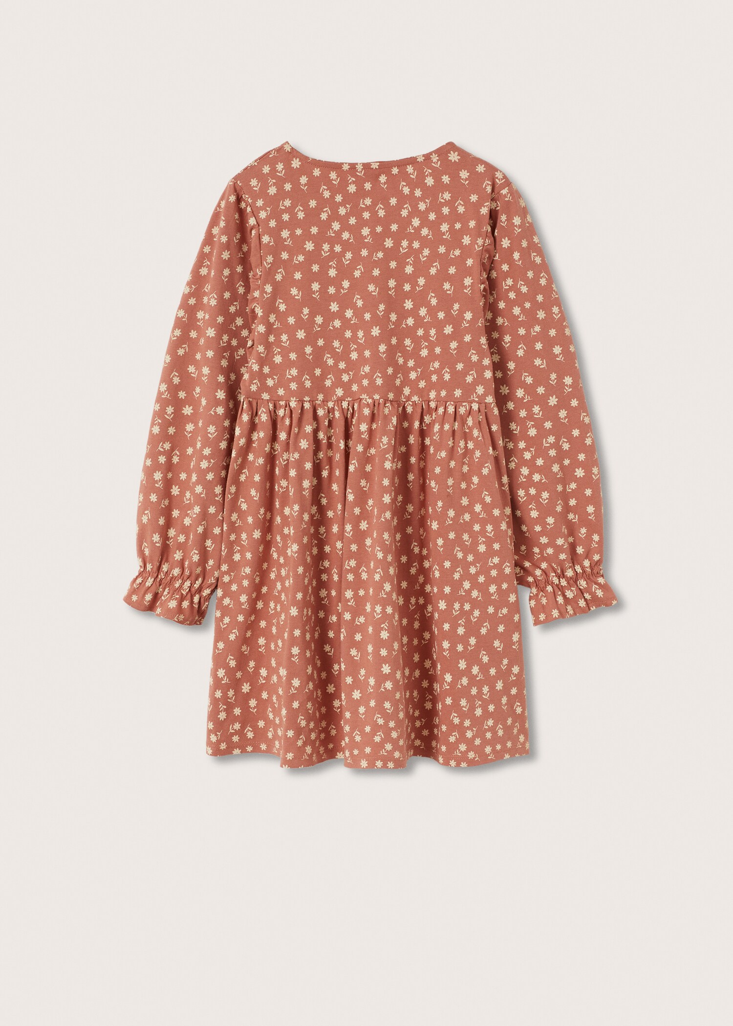 Kleid mit Blumendruck - Rückseite des Artikels