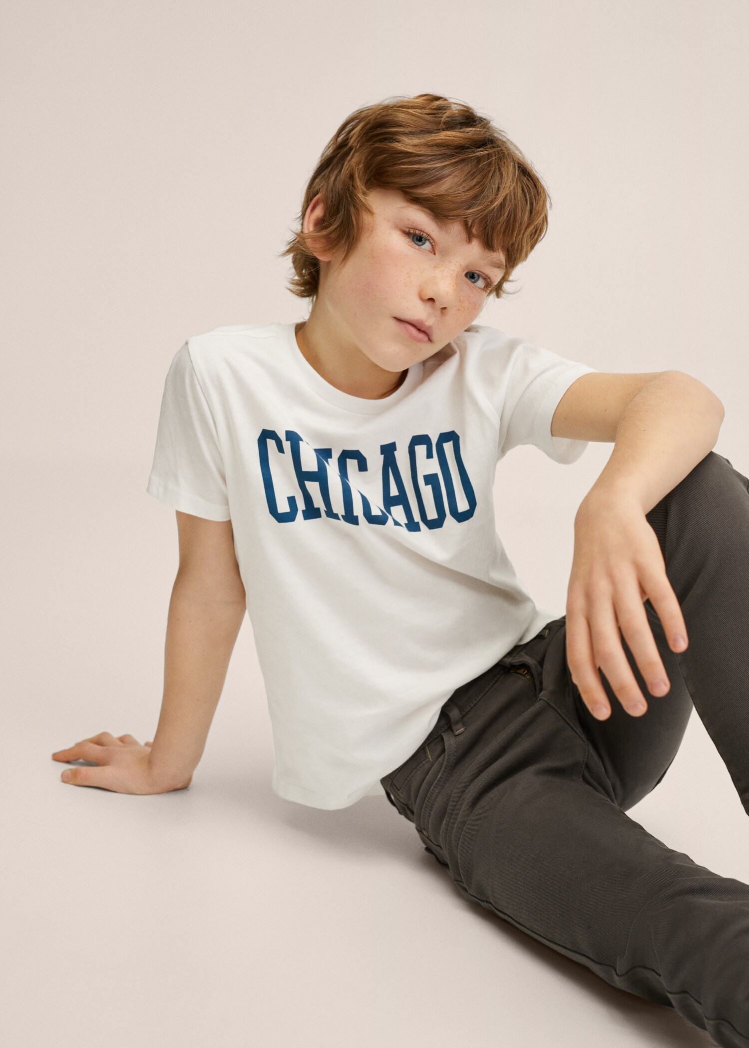 Message cotton T-shirt - Medium plane