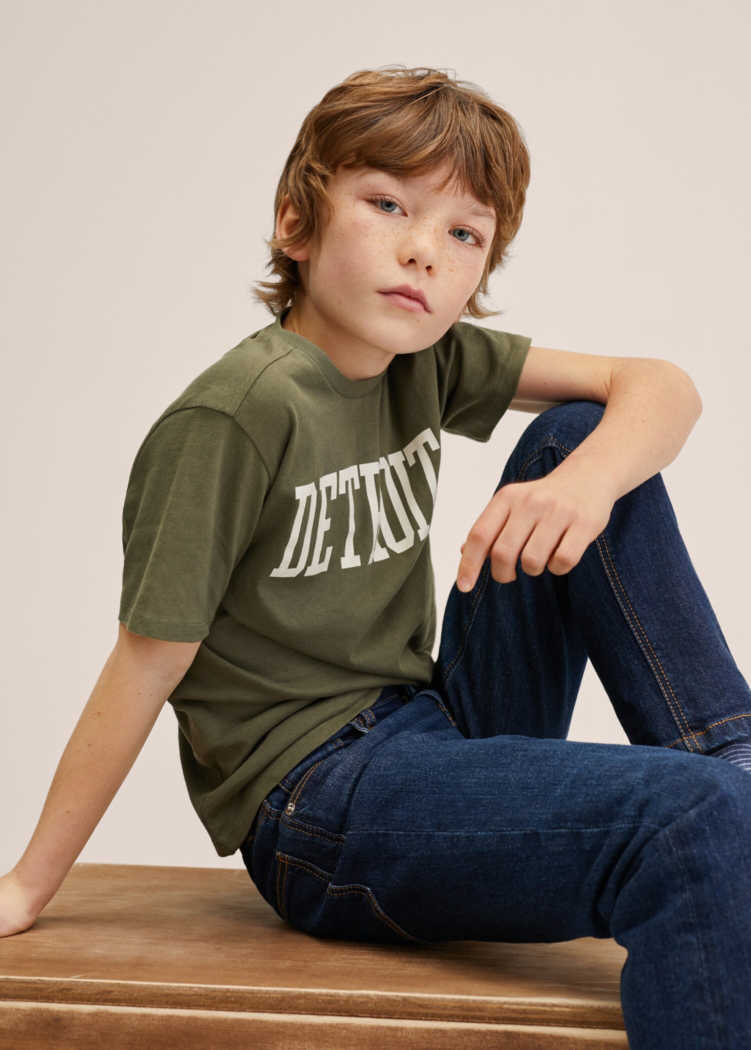 Message cotton T-shirt - Medium plane