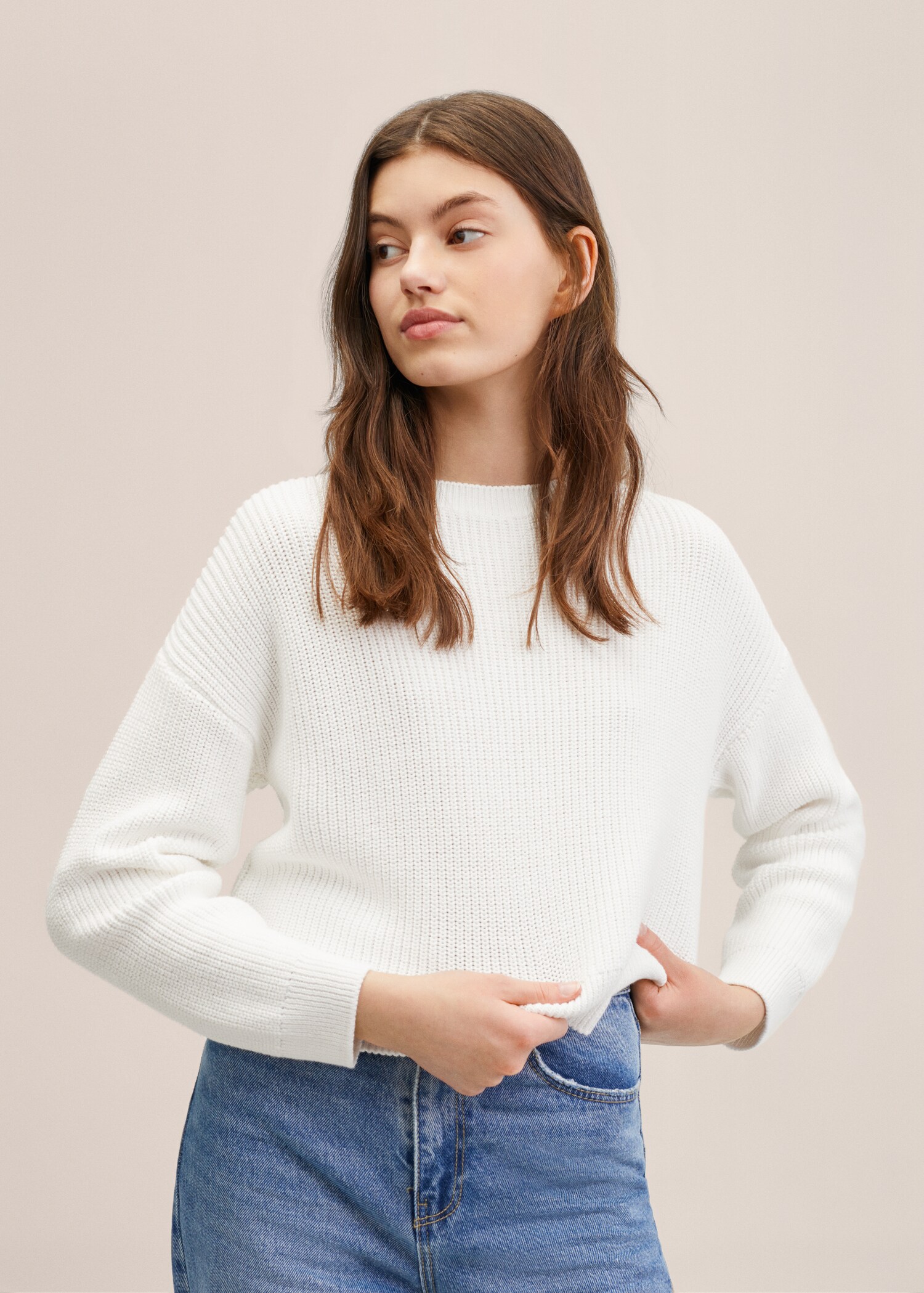 Pullover mit rückwärtigem Crossover-Detail - Mittlere Ansicht