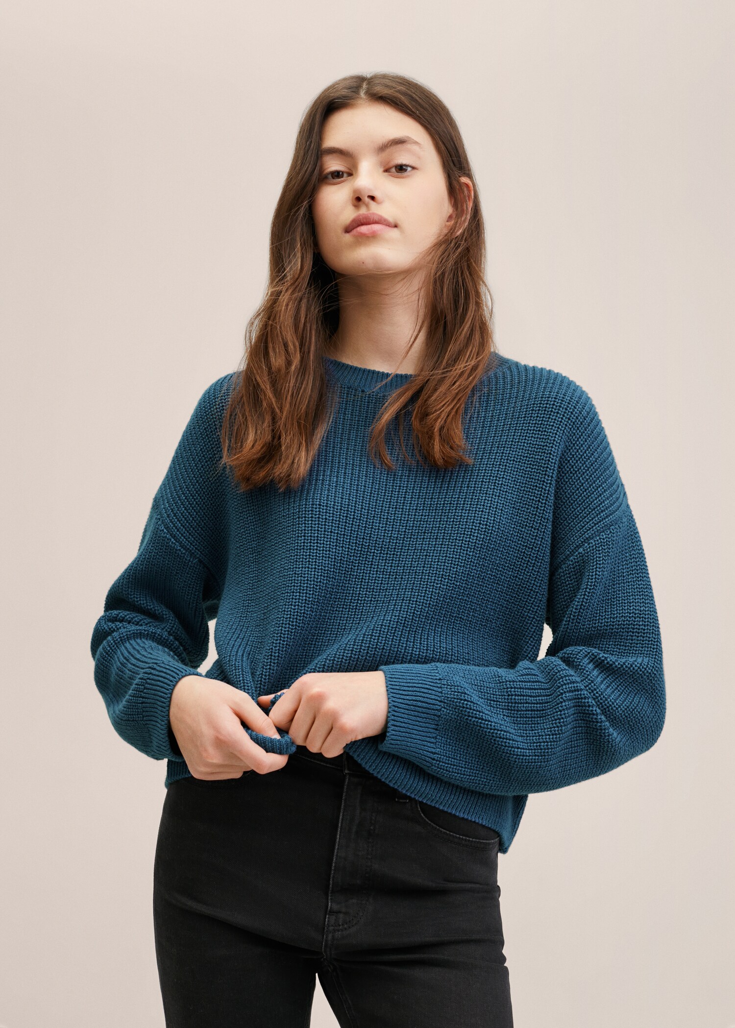 Pullover mit rückwärtigem Crossover-Detail - Mittlere Ansicht
