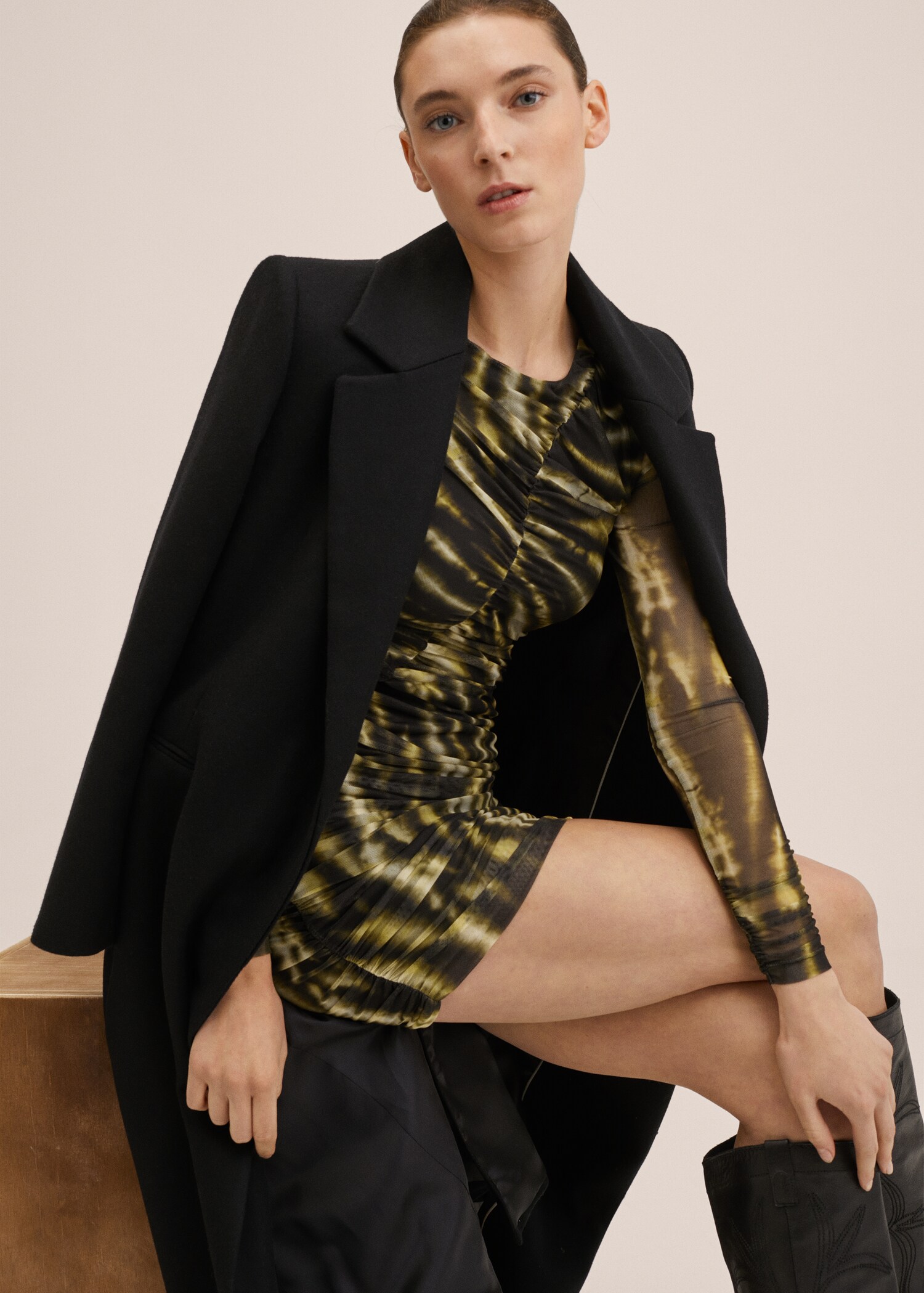 Printed ruched dress - Details of the article 2