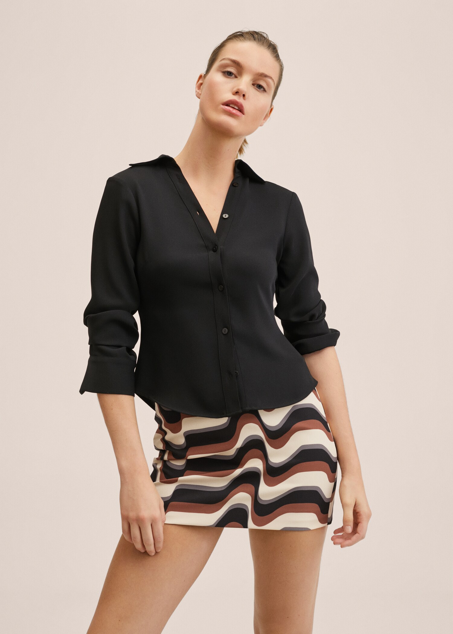 Retro printed mini-skirt - Medium plane