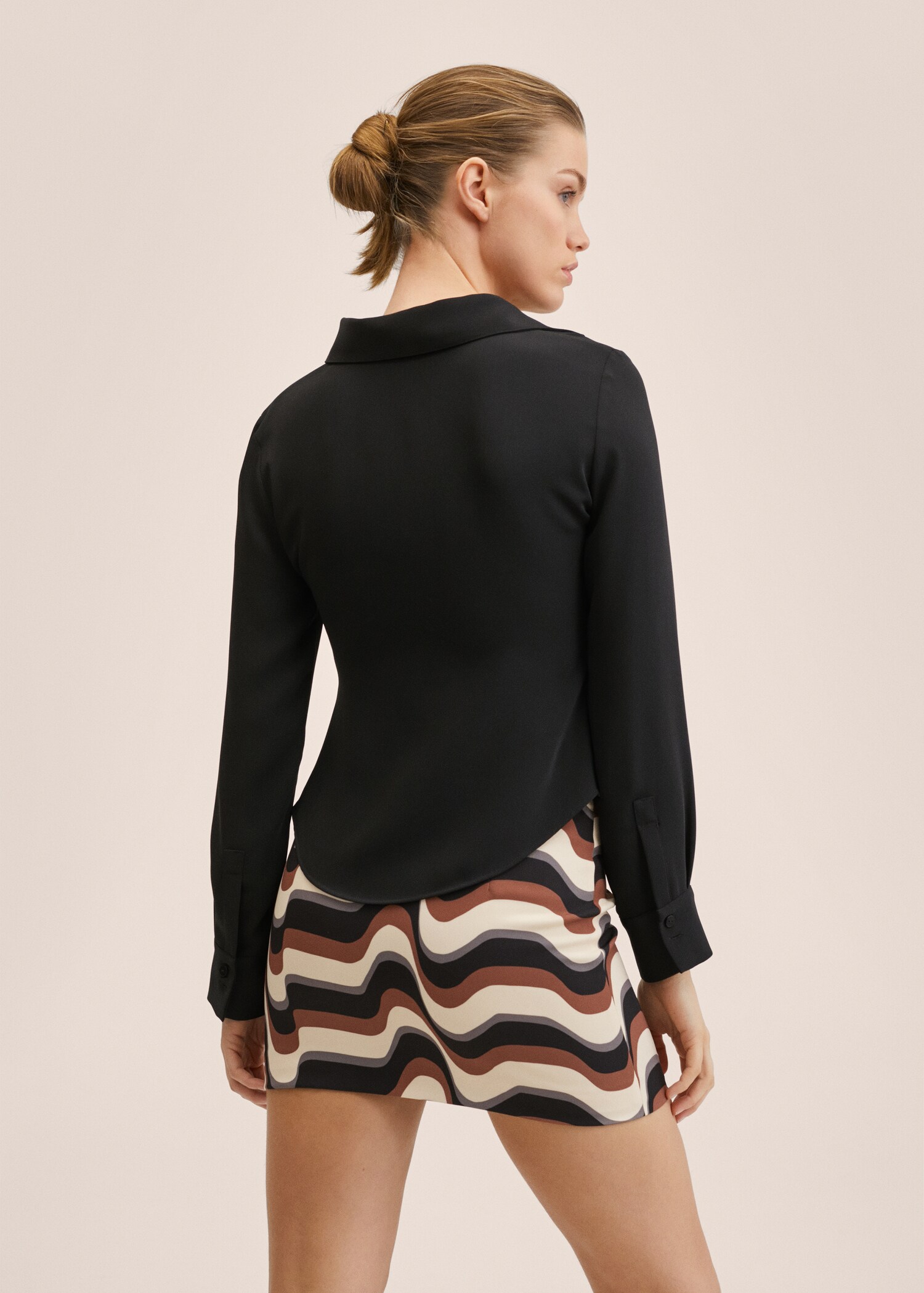 Retro printed mini-skirt - Reverse of the article