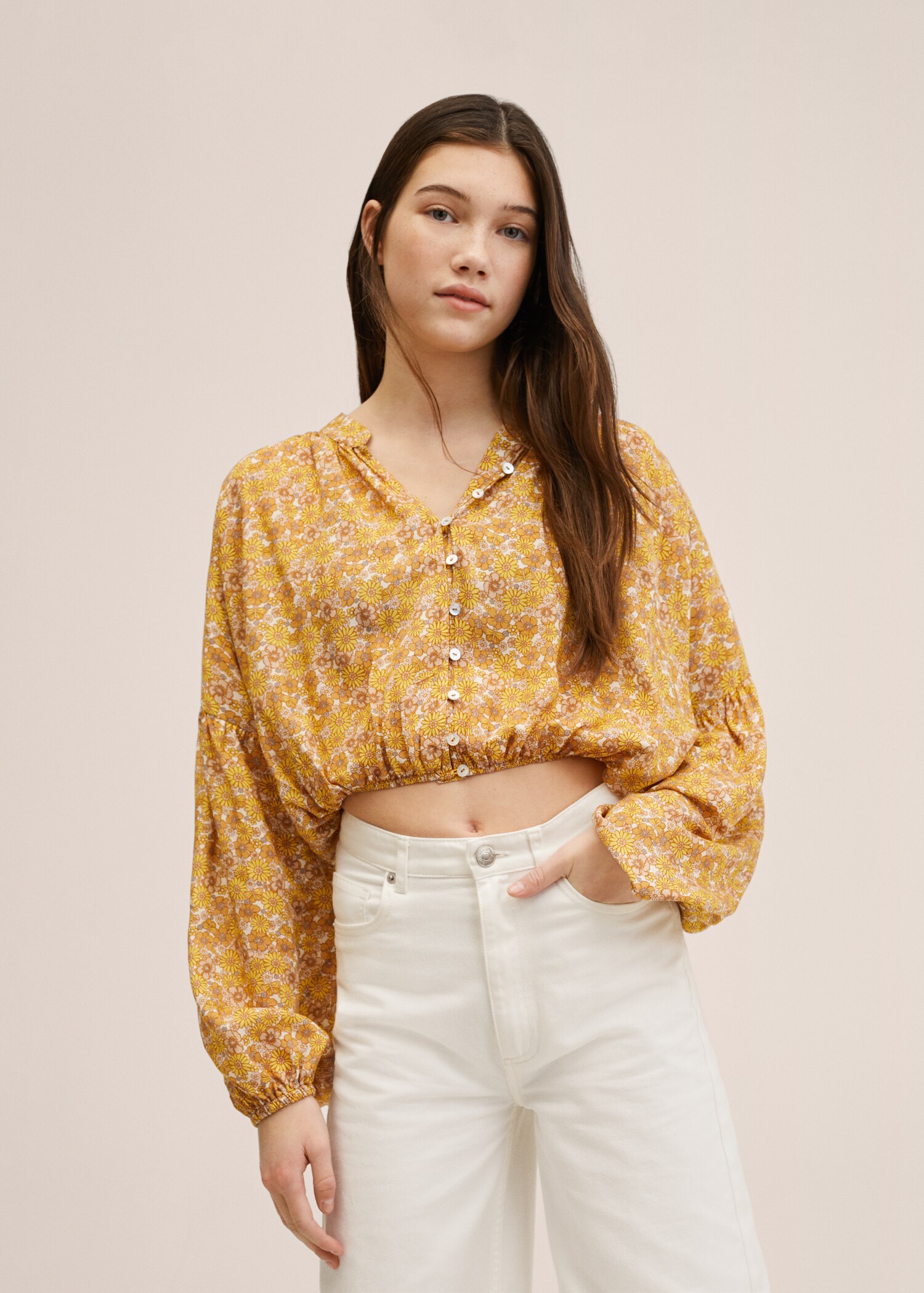 Brusa estampat floral - Pla mig