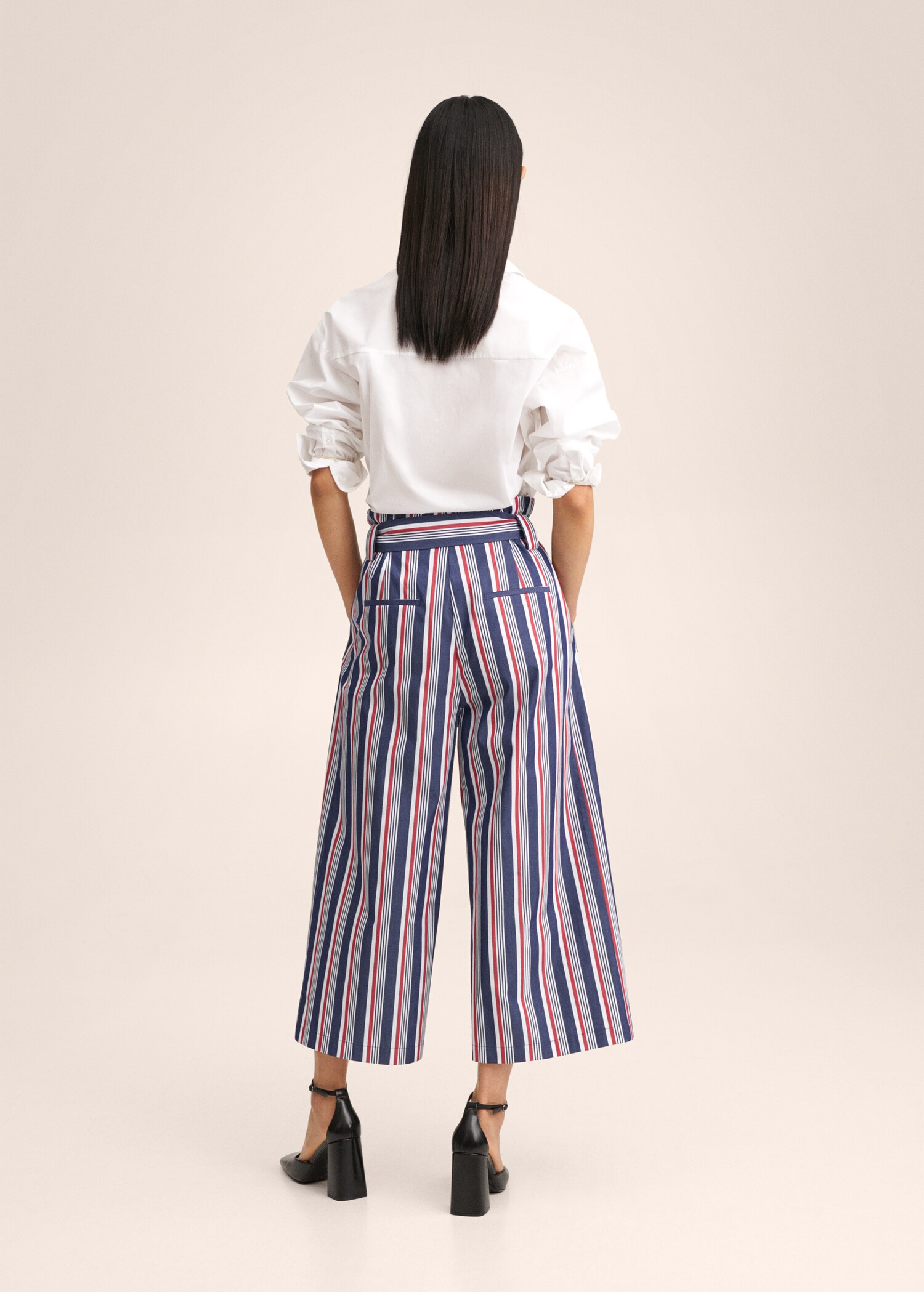 Culotte stripes trousers - Reverse of the article