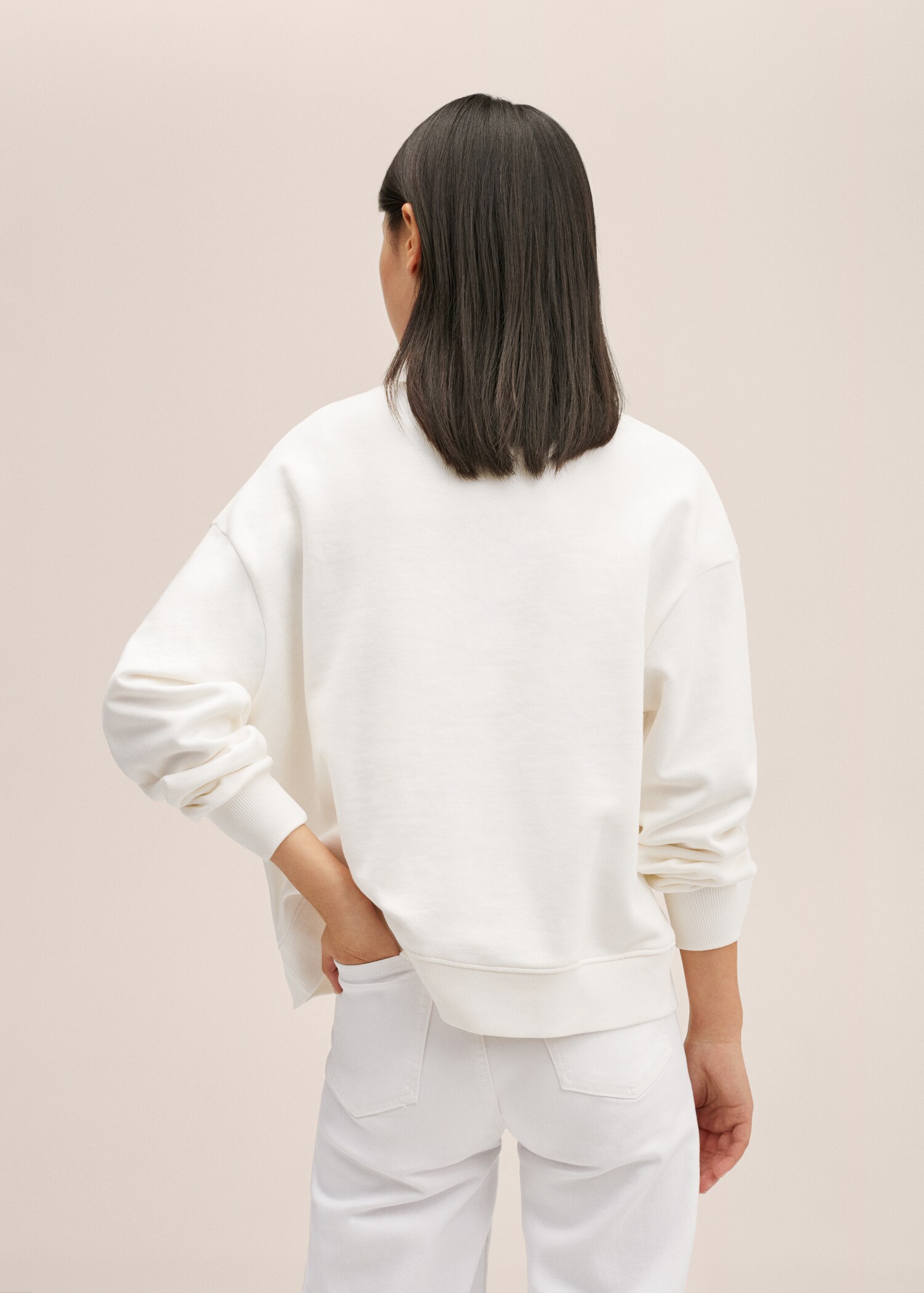 Sudadera mensaje textura - Reverso del artículo