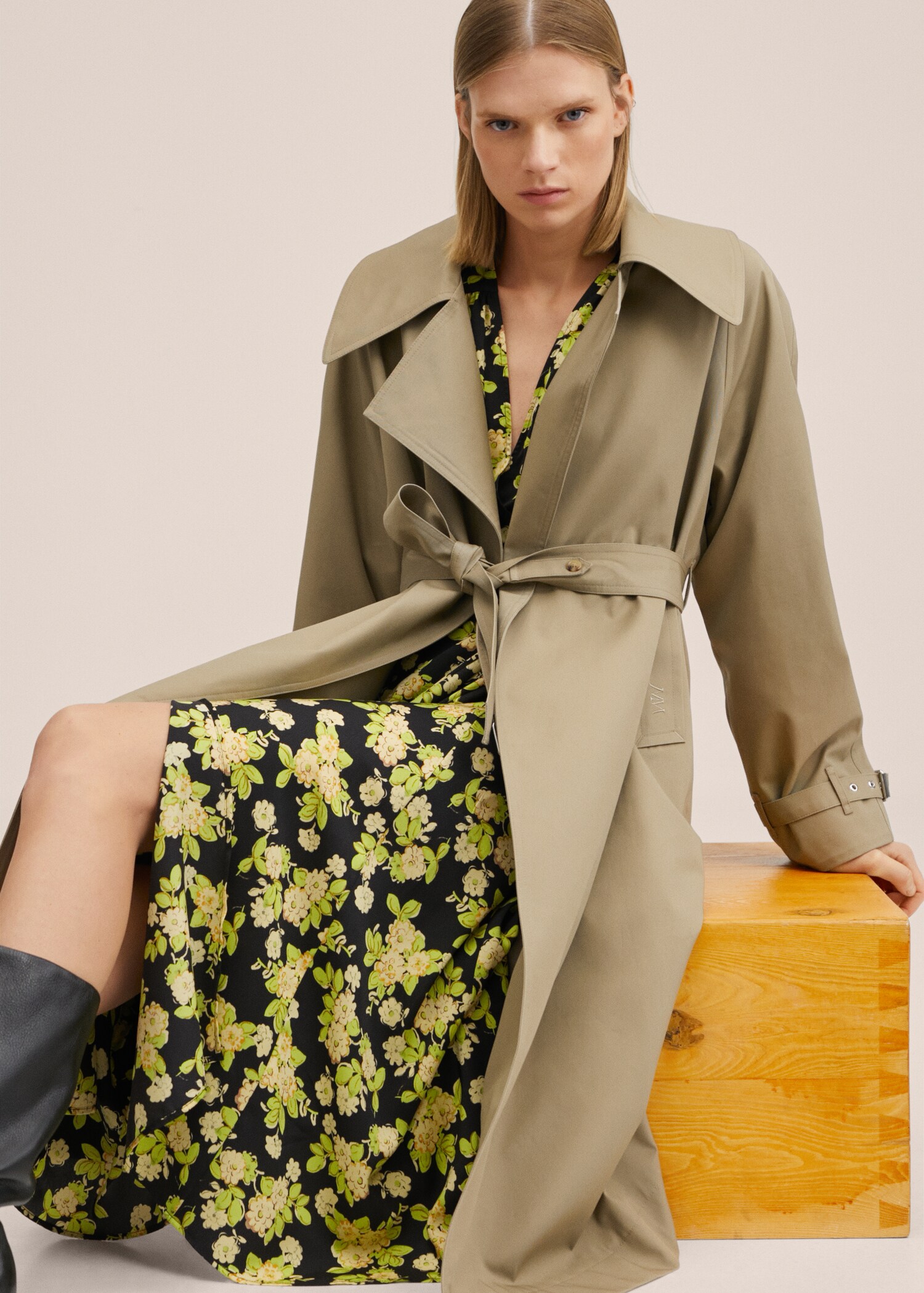Bavlněný trenčkot oversize - Detail zboží 1