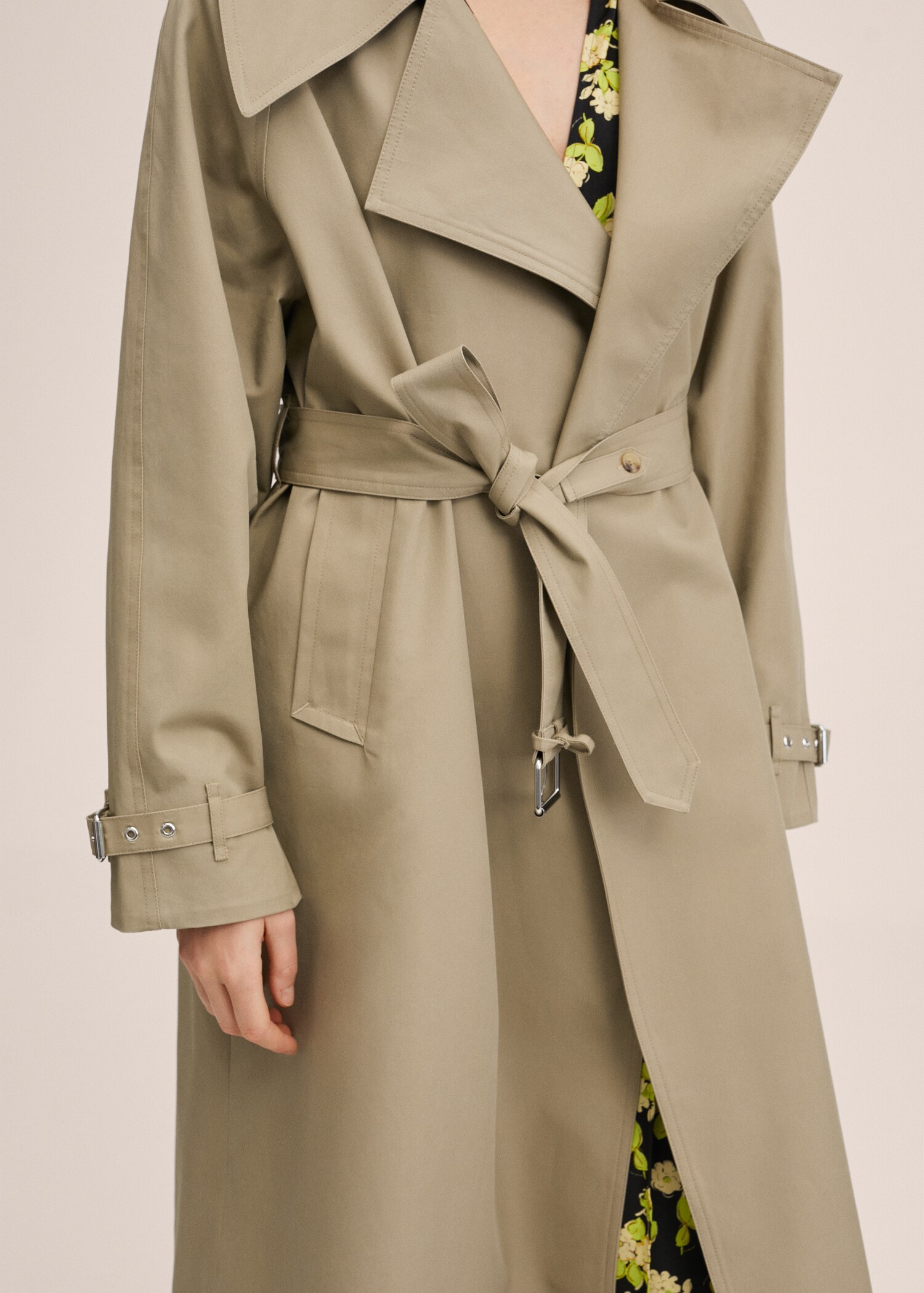 Bavlněný trenčkot oversize - Detail zboží 2