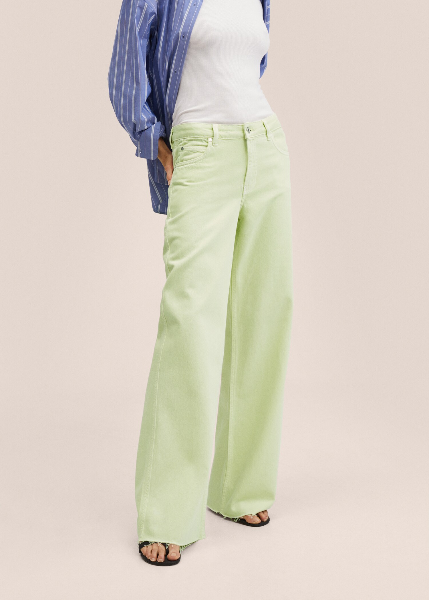 Mid-rise wideleg jeans  - Medium plane