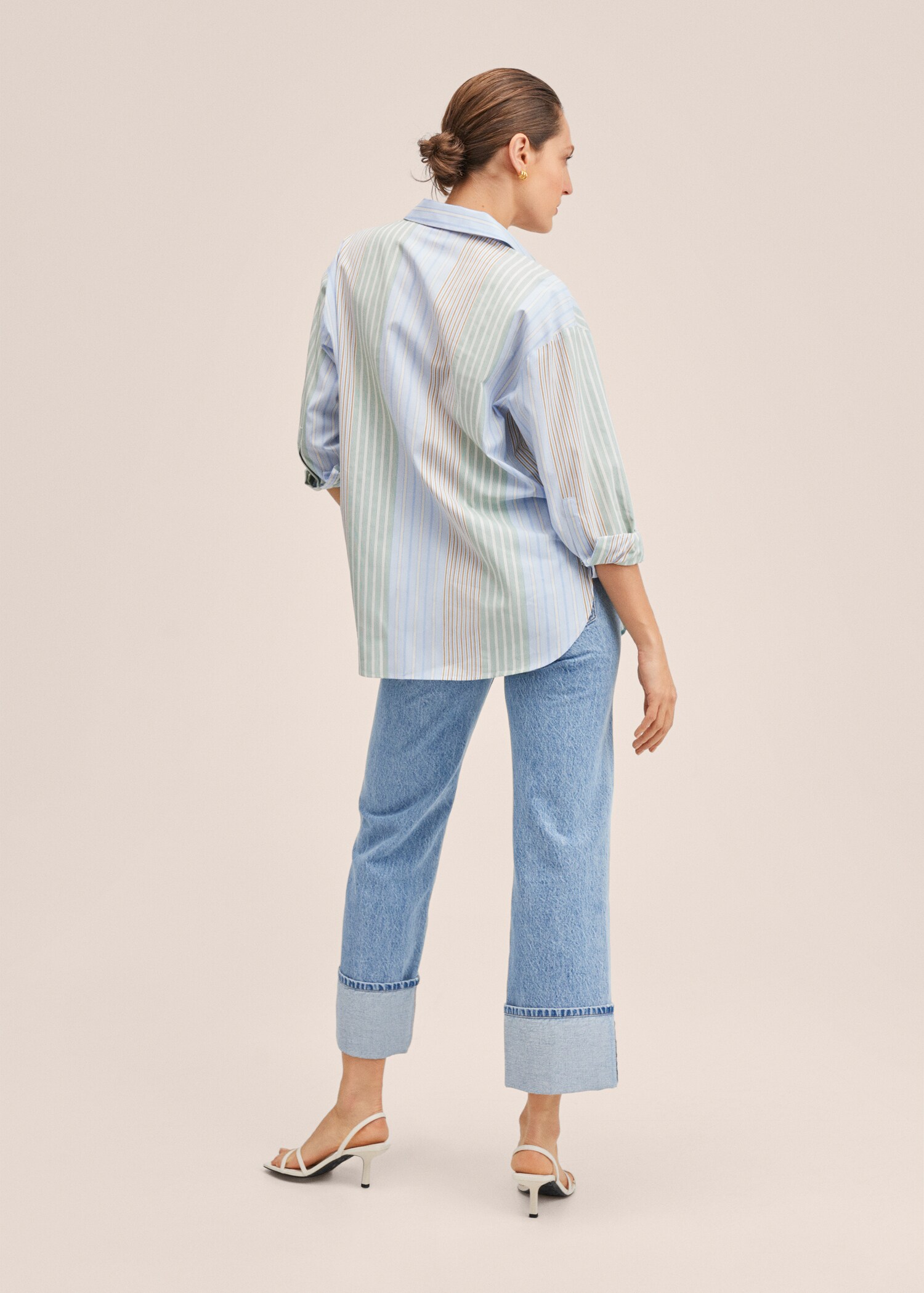 Camisa vestir algodón rayas - Reverso del artículo
