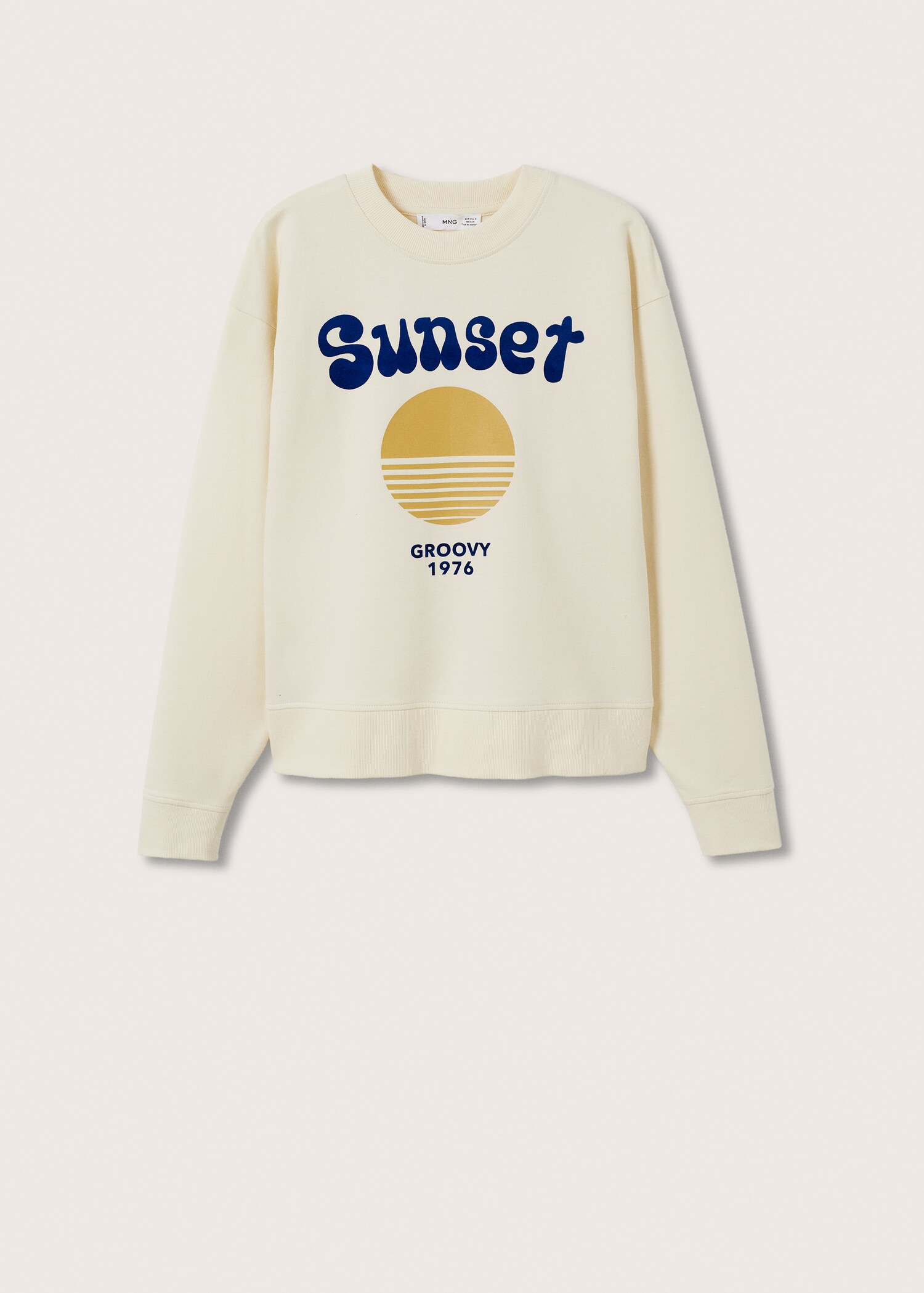 Cotton-blend printed sweatshirt - Article without model