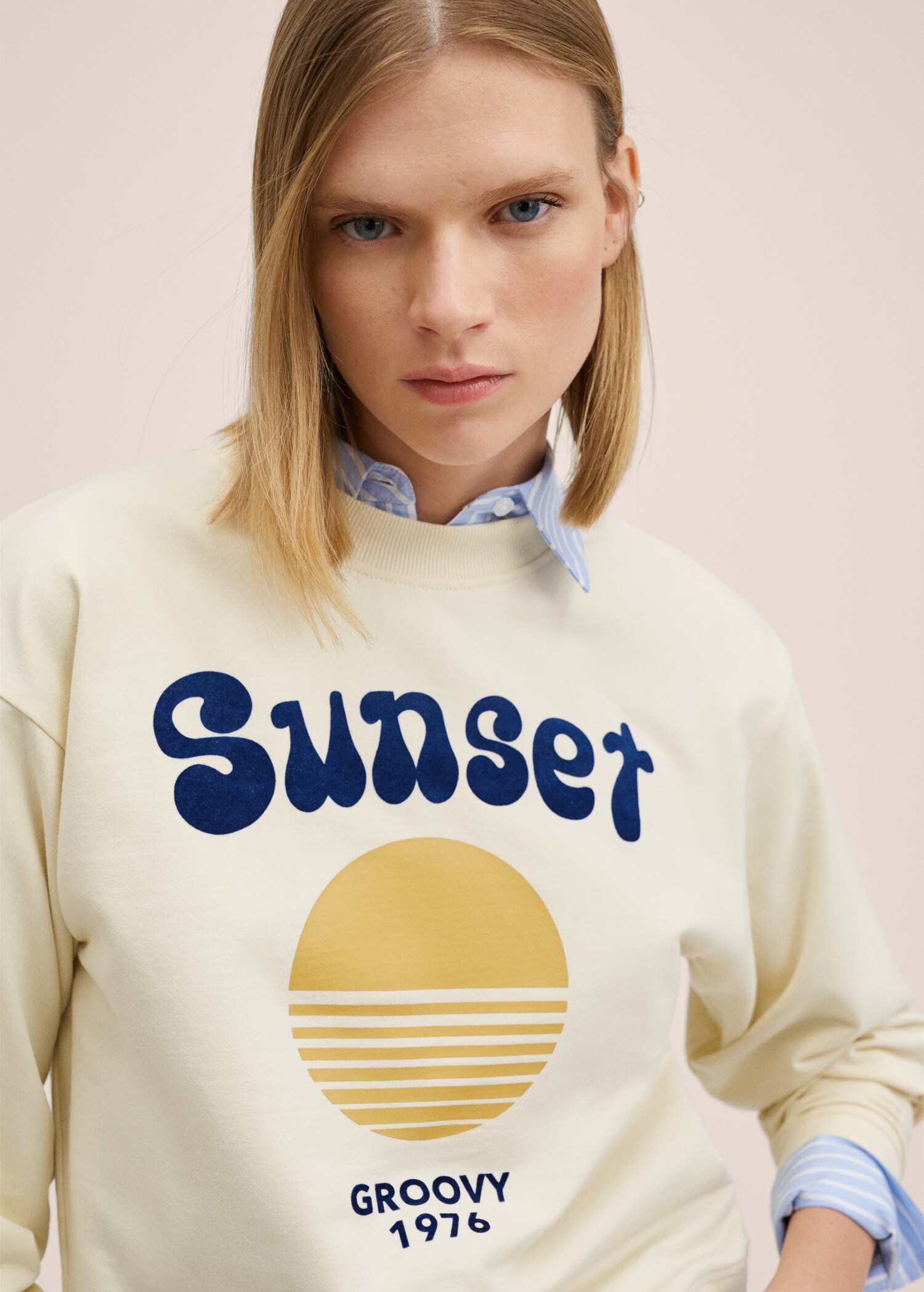 Cotton-blend printed sweatshirt - Details of the article 1