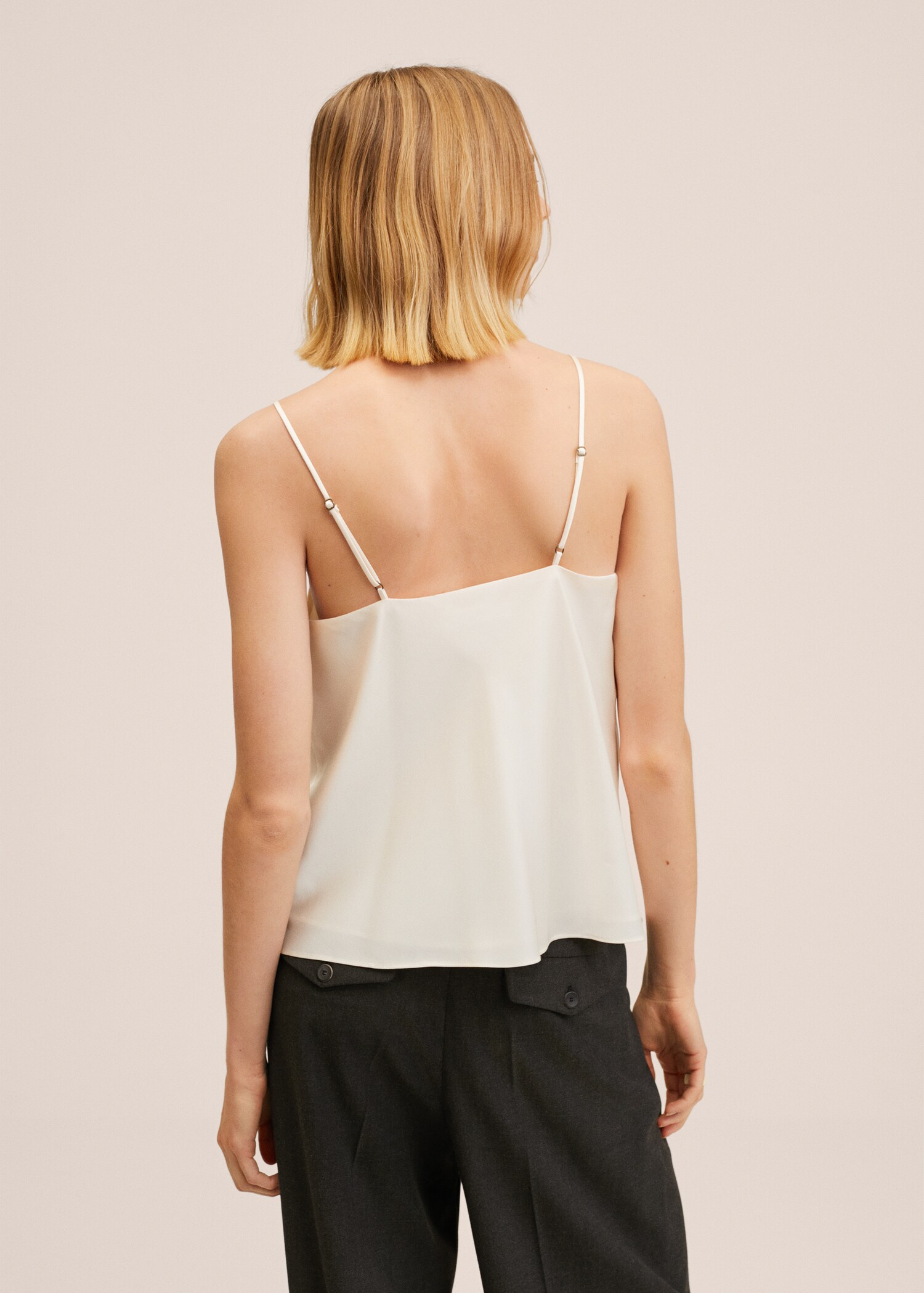 Satin lace top - Reverse of the article