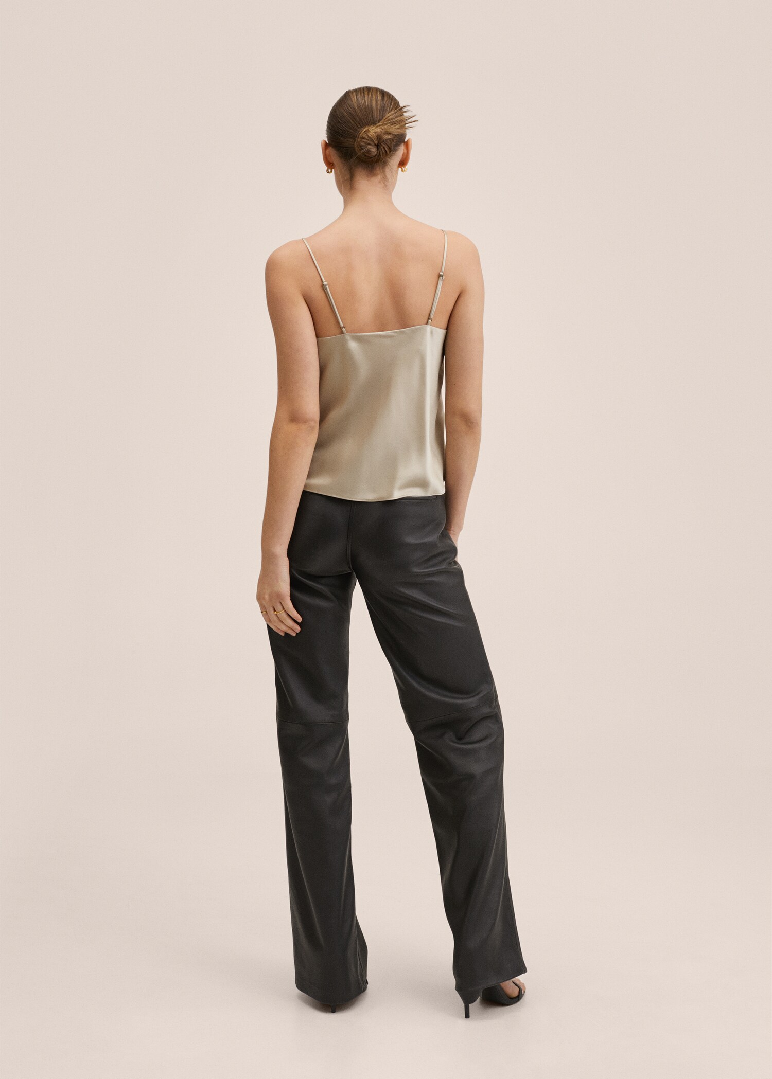 Satin lace top - Reverse of the article