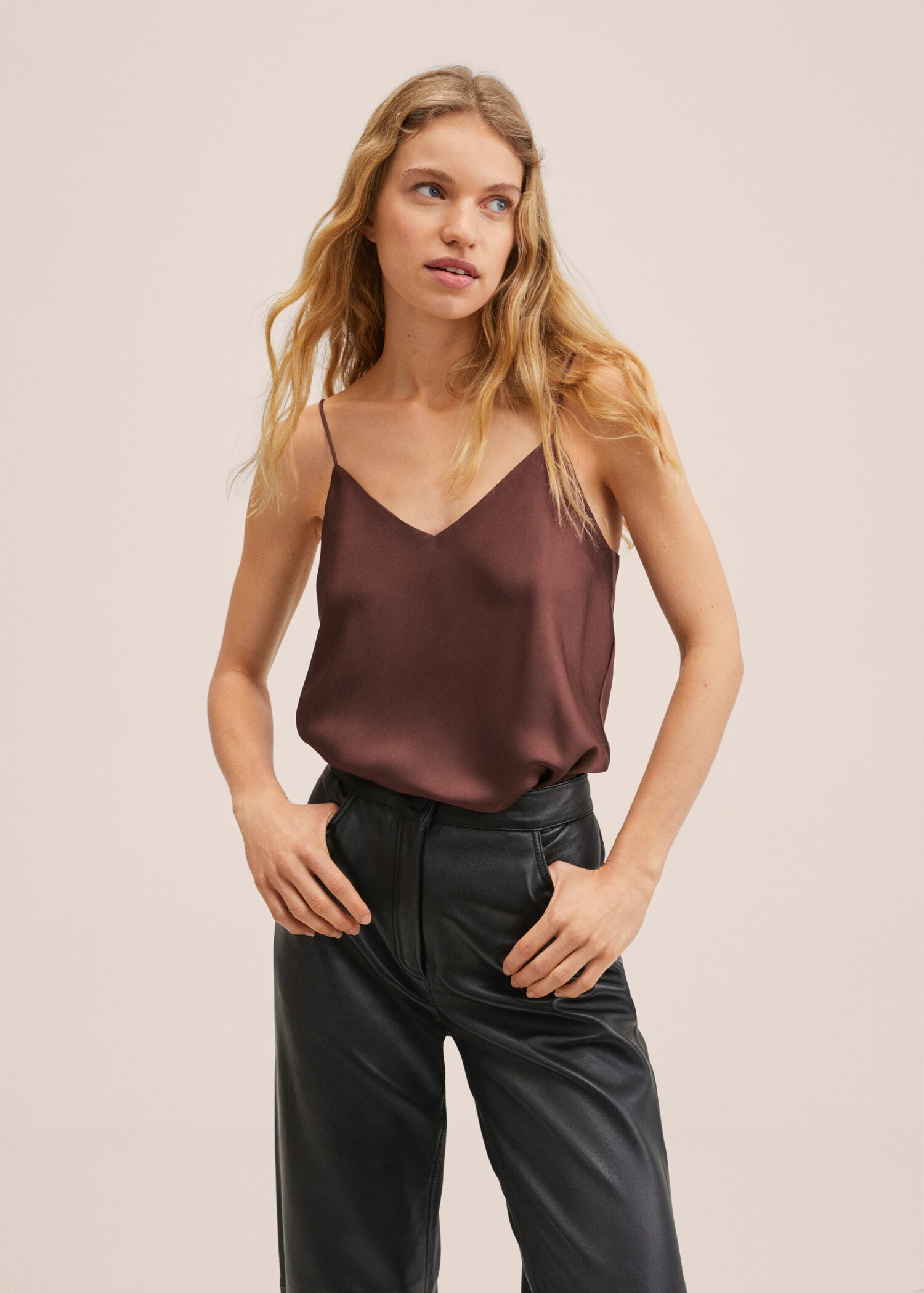 Satin lace top - Medium plane