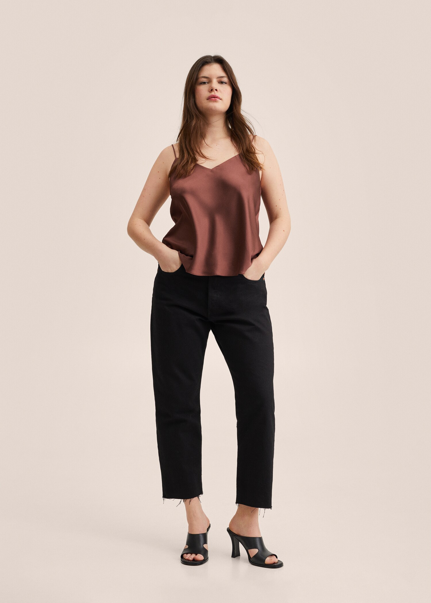 Satin lace top - Details of the article 3