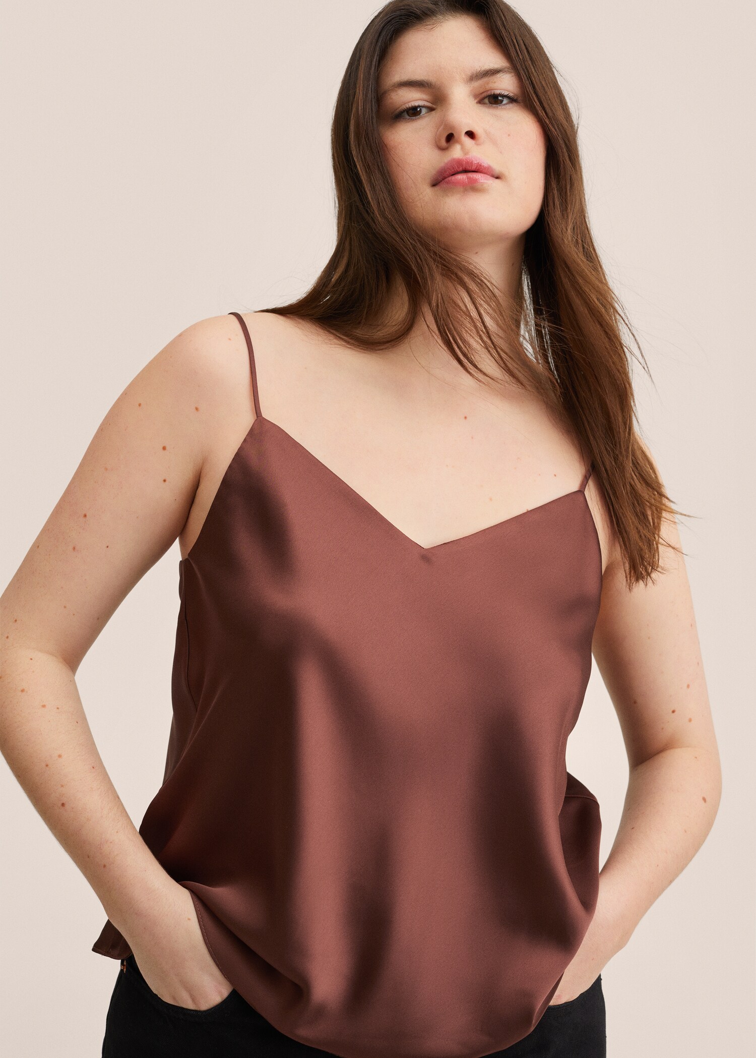 Satin lace top - Details of the article 4