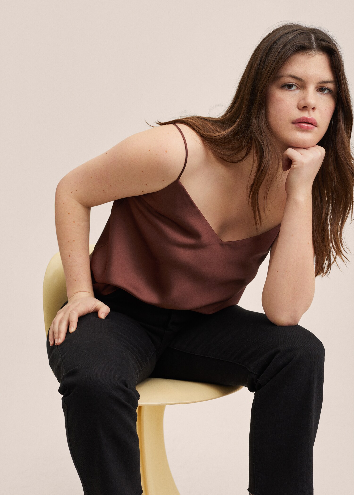 Satin lace top - Details of the article 5