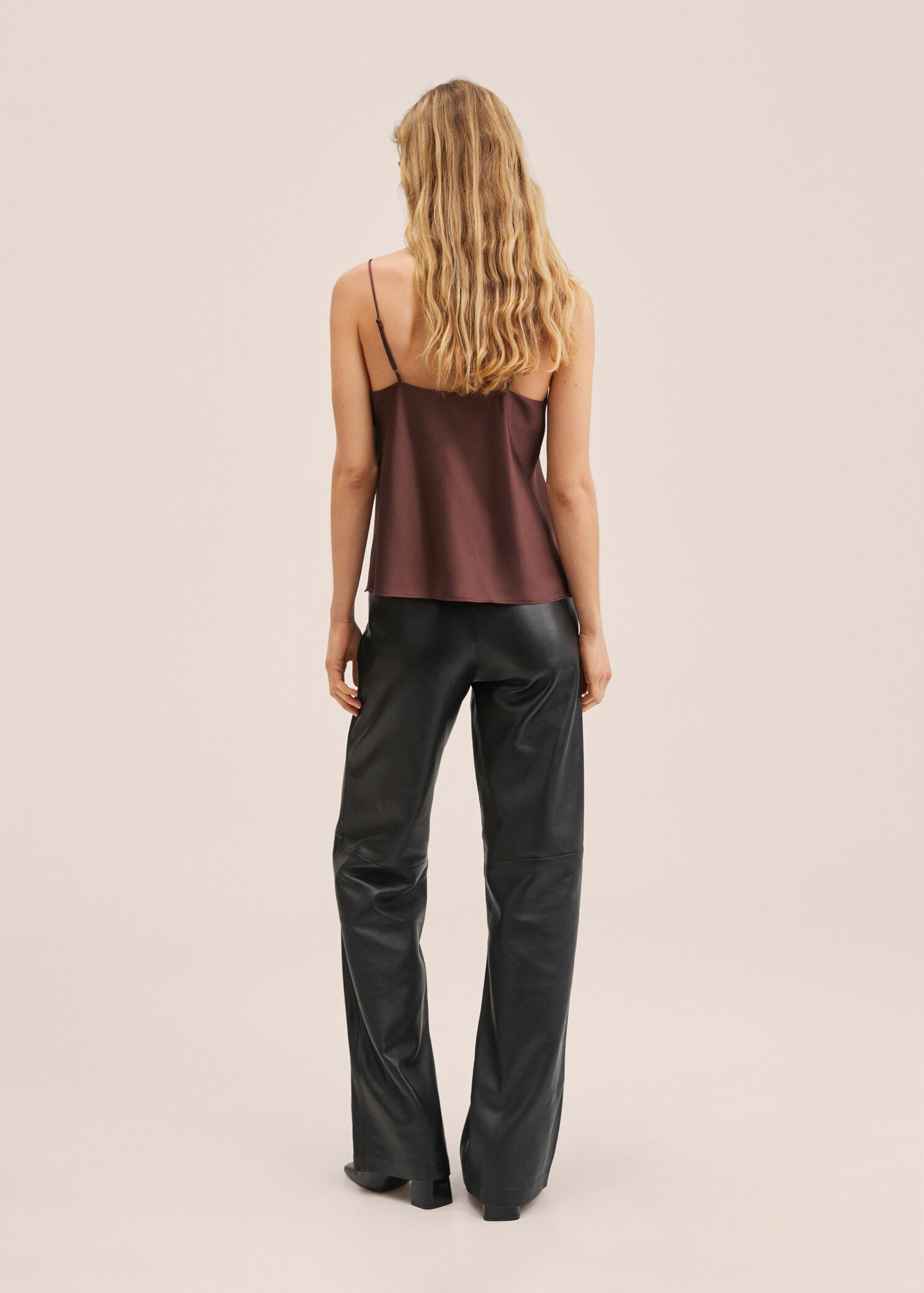 Satin lace top - Reverse of the article