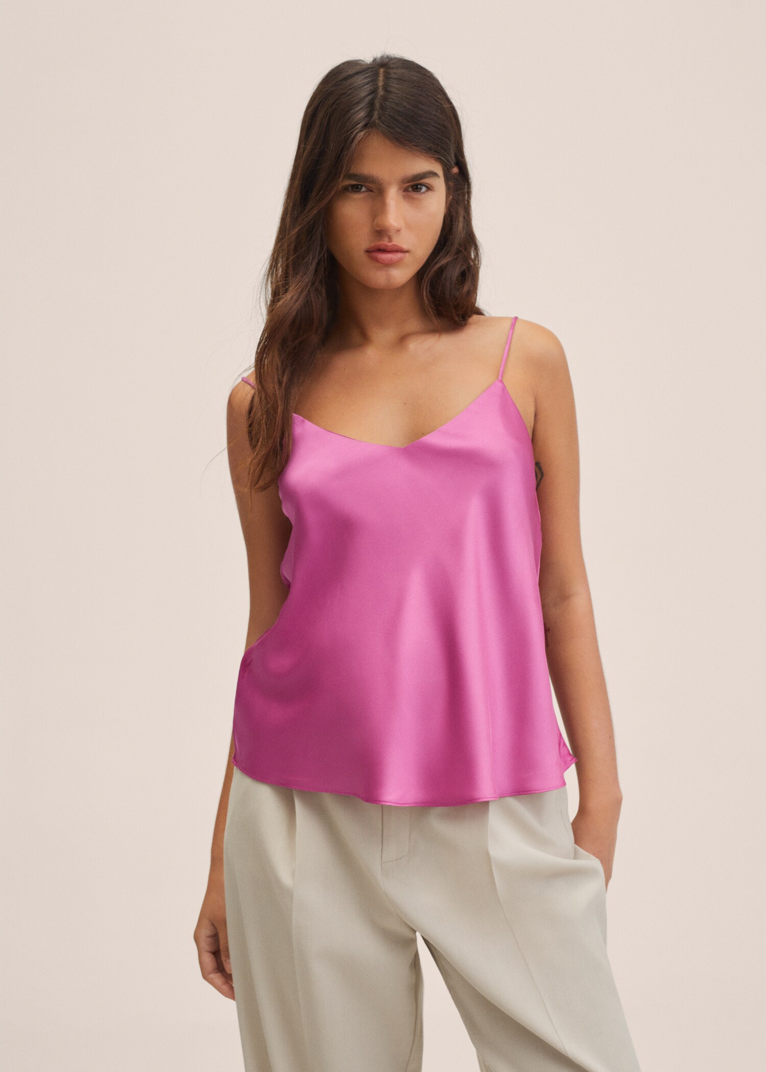Satin lace top - Medium plane