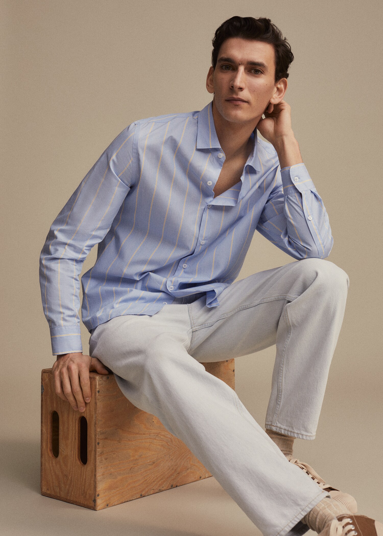Camisa vestir cotó ratlles - Detall de l'article 9