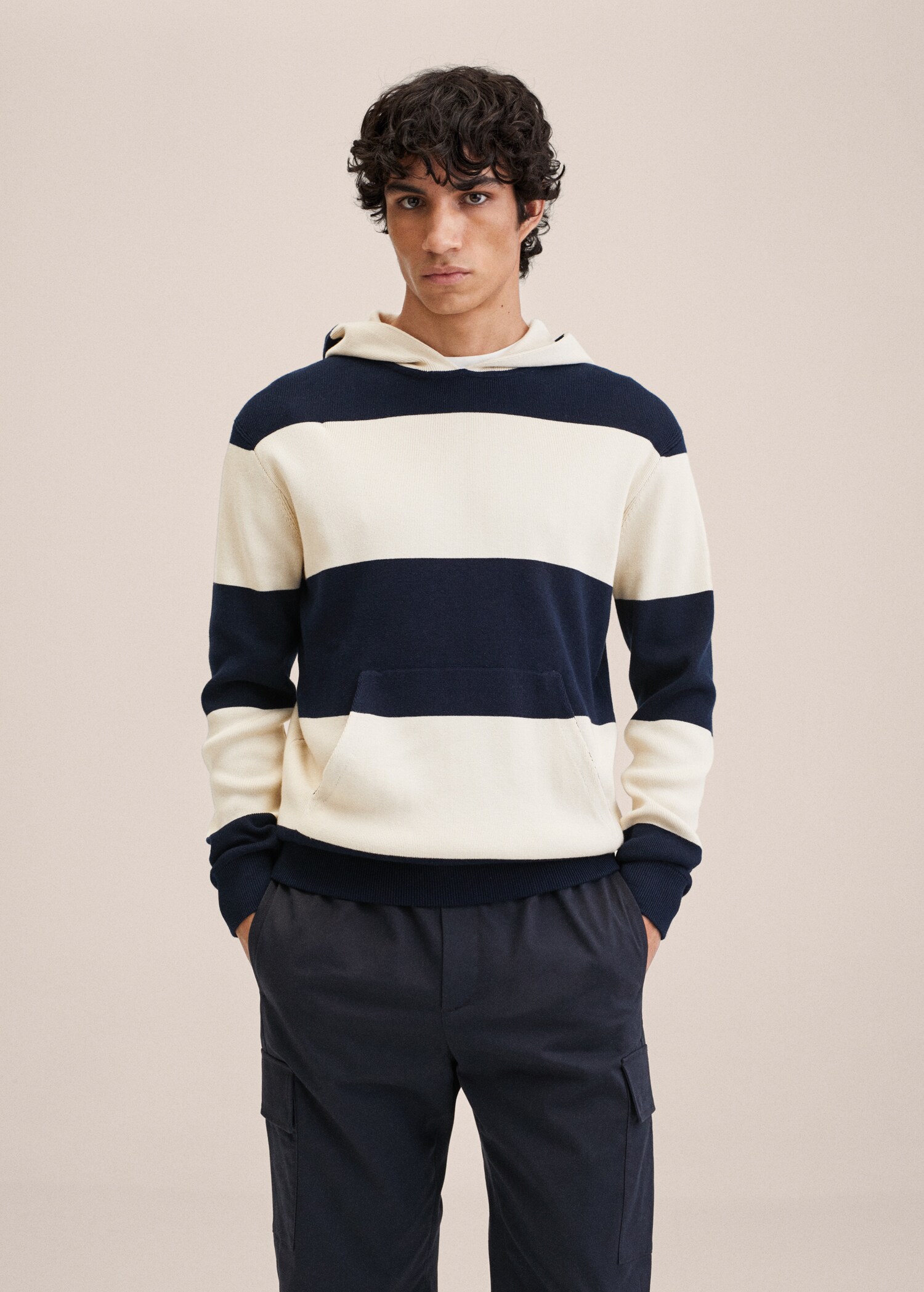 Sudadera punto rayas - Plano medio