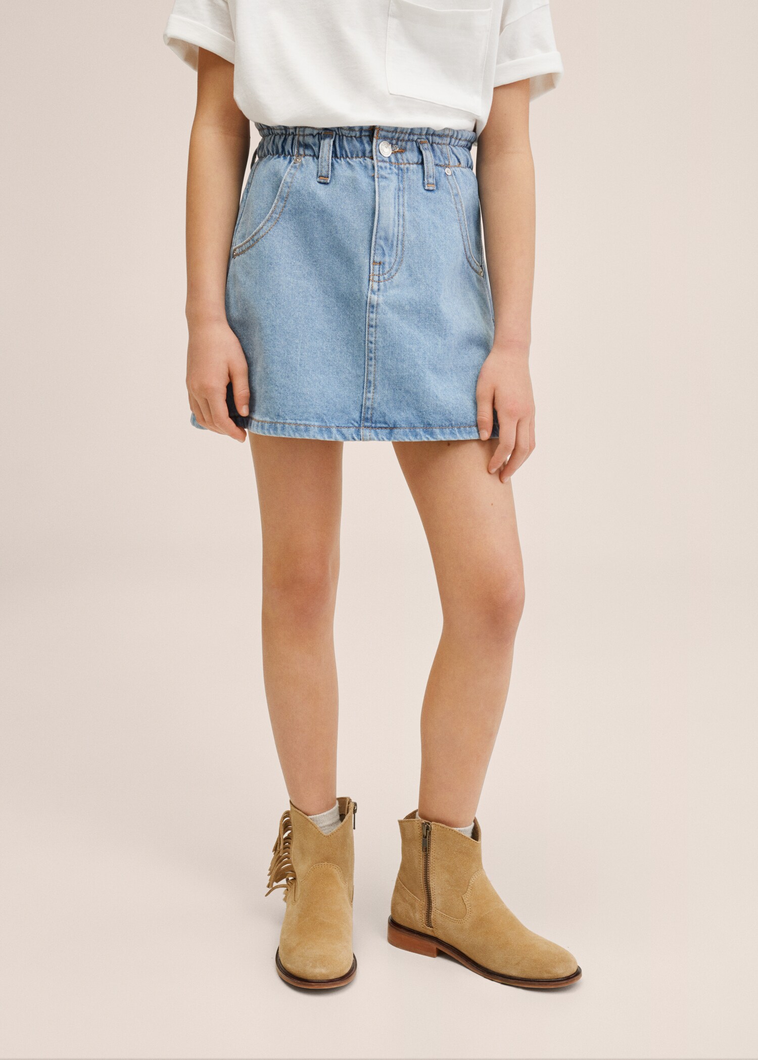 Paperbag denim skirt - Details of the article 1