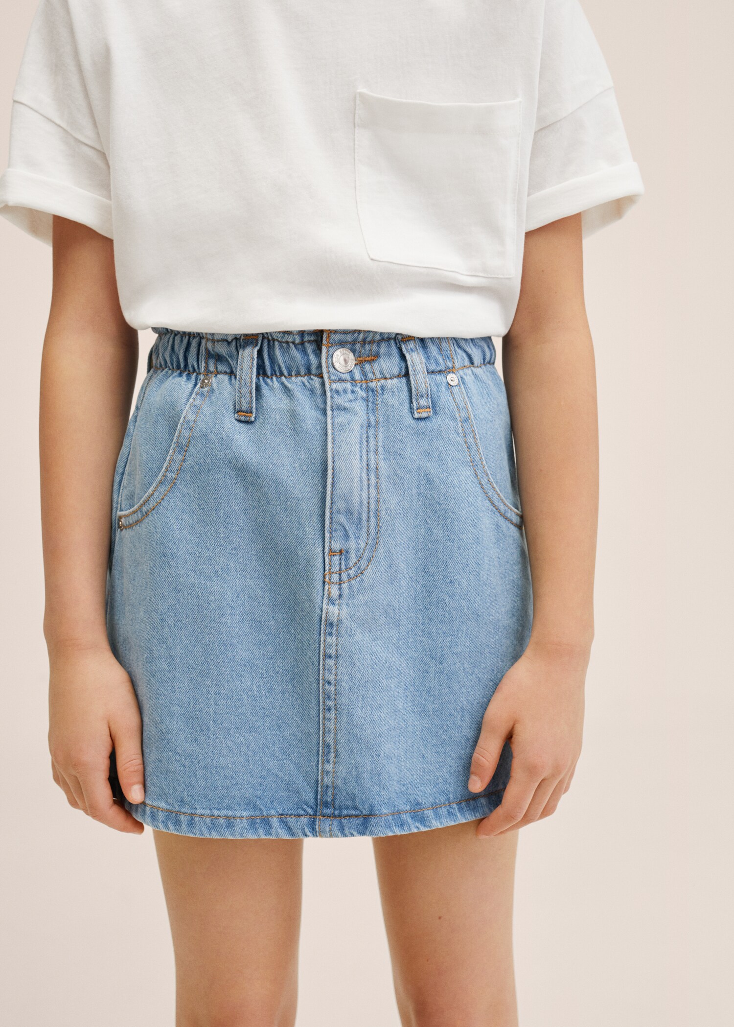 Paperbag denim skirt - Details of the article 2
