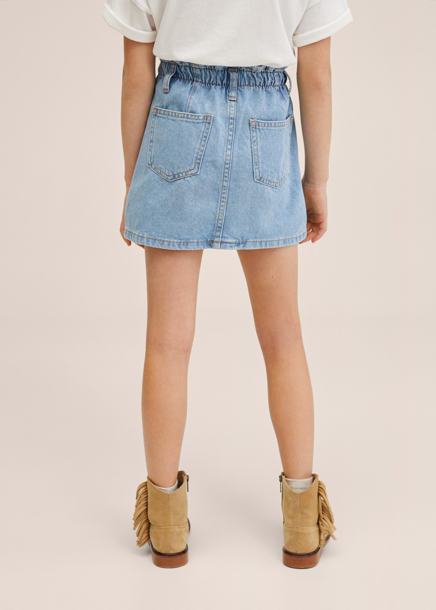 Paperbag denim skirt - Details of the article 3