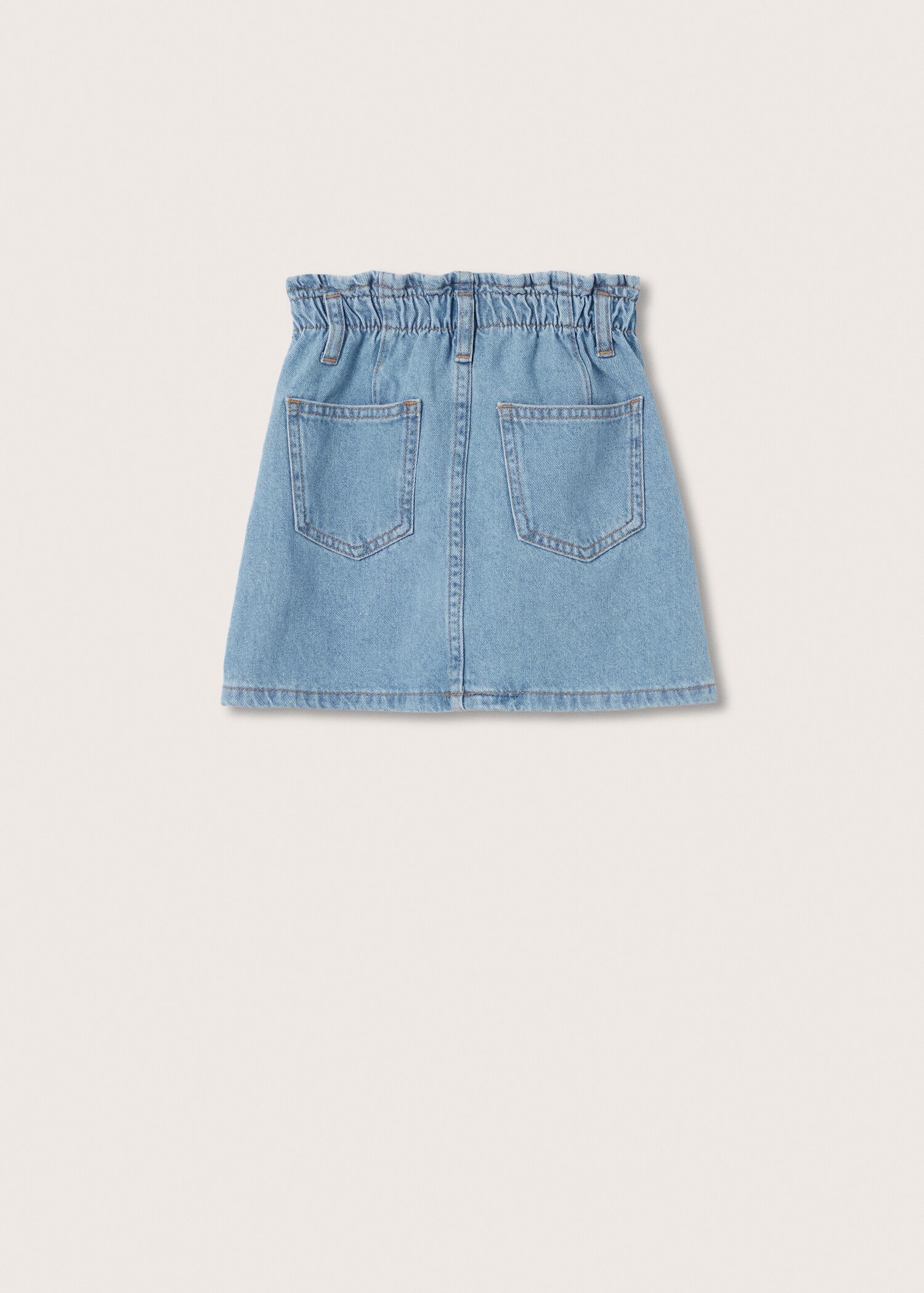 Paperbag denim skirt - Reverse of the article