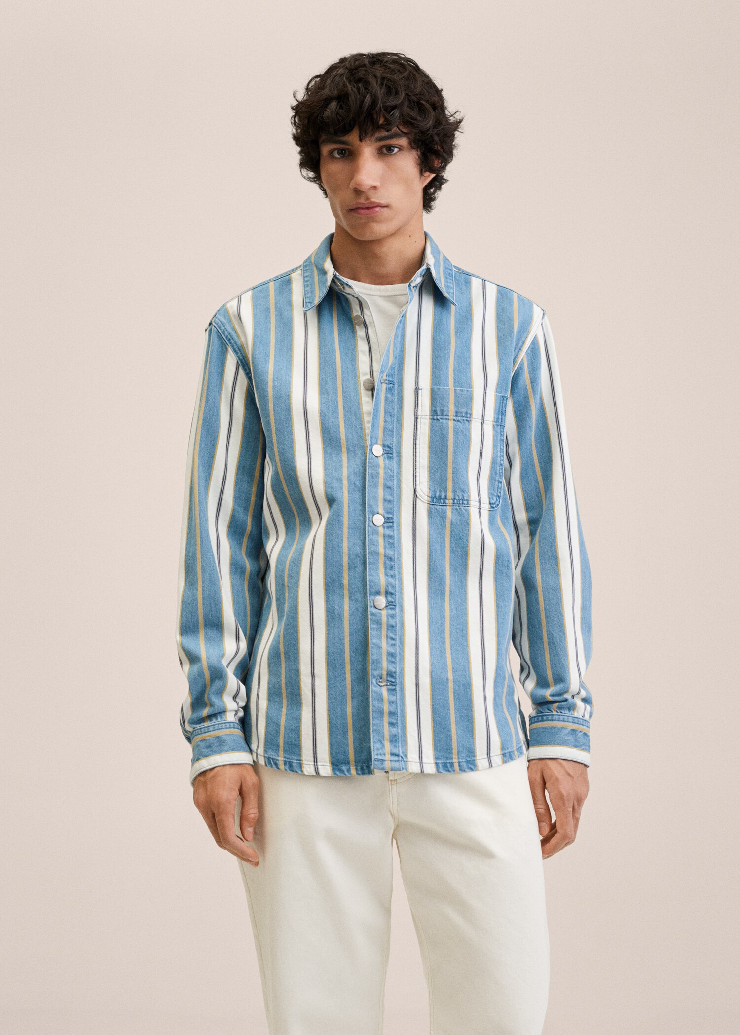 Striped denim shirt - Medium plane